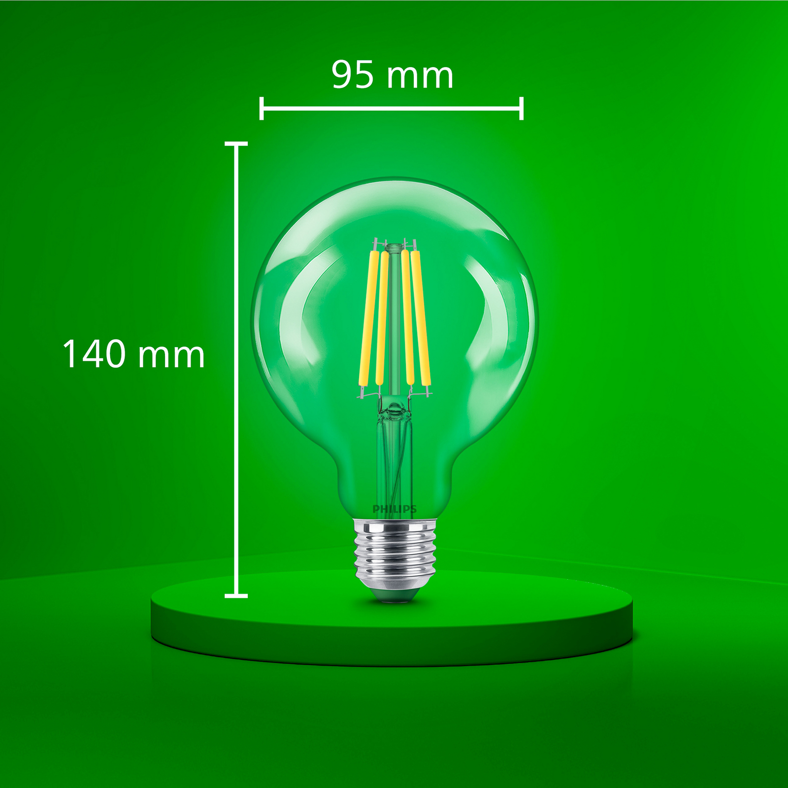 Philips E27 LED globe G95 4W 840lm 840 trasparente Philips E27 LED globe G95 4W 840lm 840 trasparente
