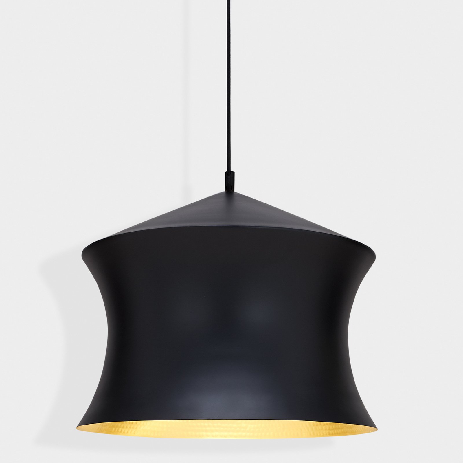Tom Dixon LED-Hängelampe Beat Waist, schwarz, Ø 41 cm