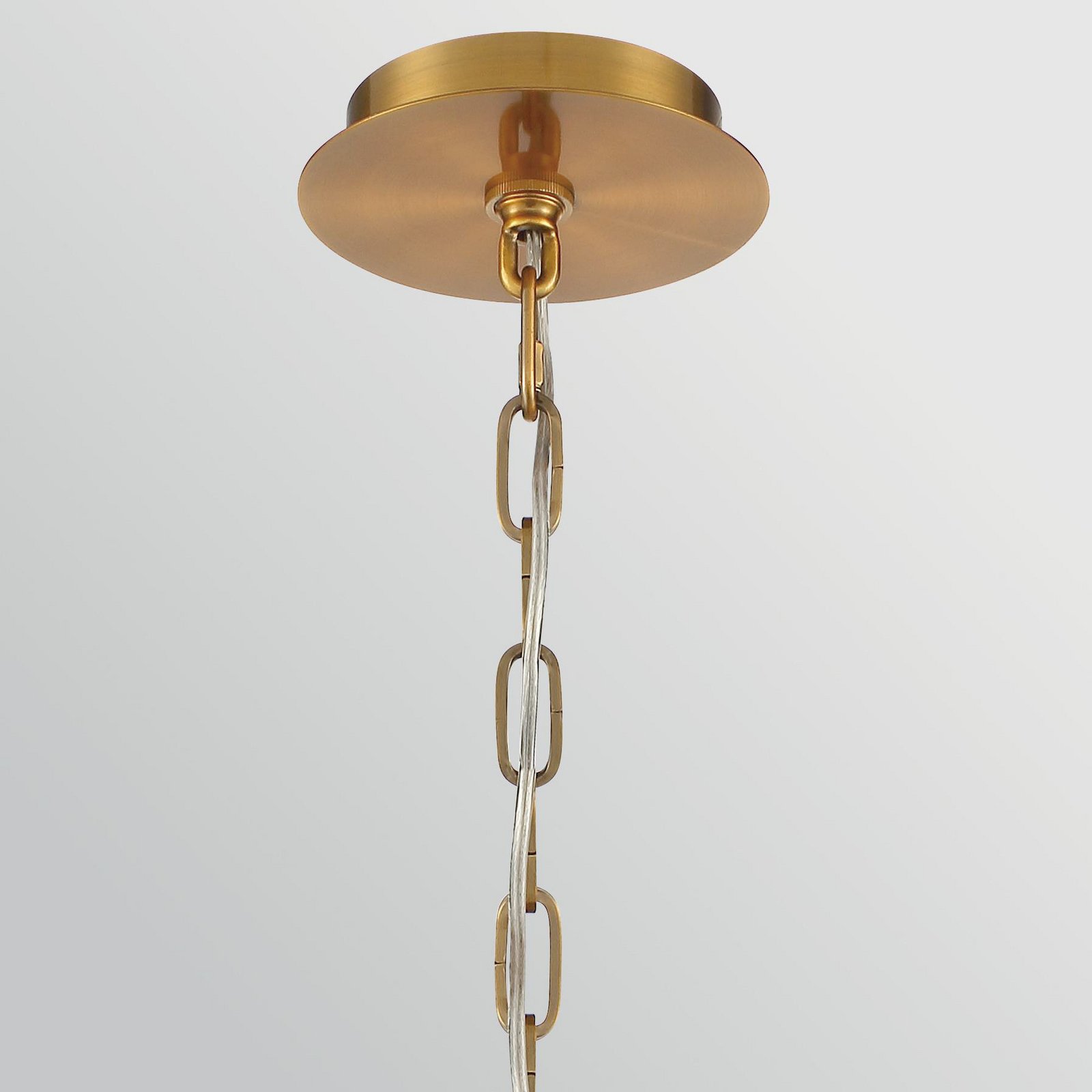 Hängeleuchte NOTTINGHAM, messing antik, Ø 51 cm, Glas/Metall