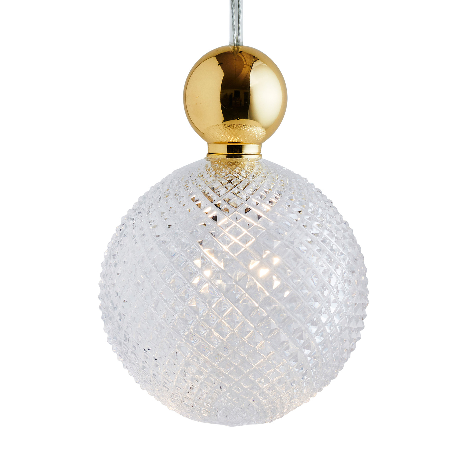 EBB & FLOW Uva M/L Hänge Ball gold klar mini check