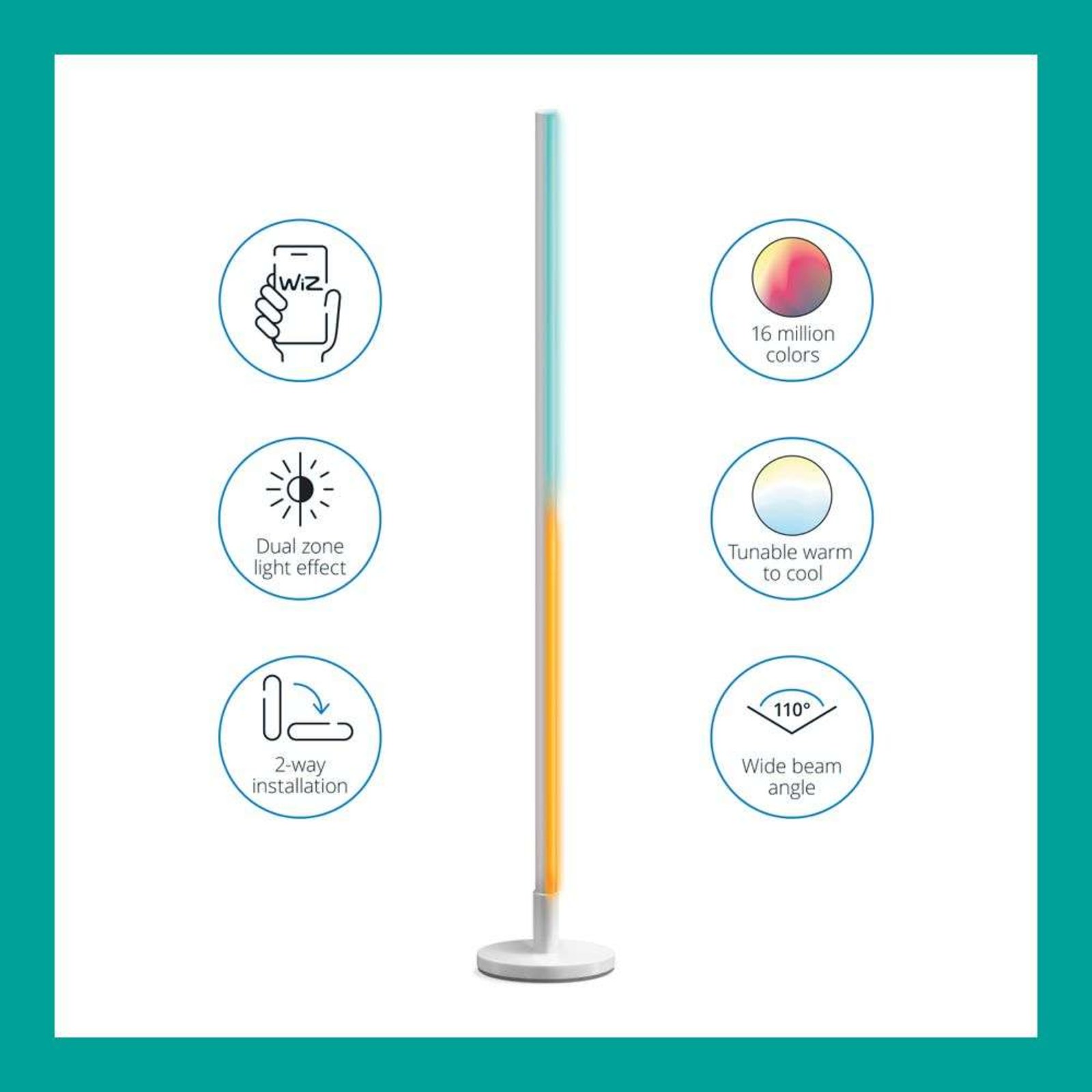 Pole Golvlampa Wi-Fi White - WiZ