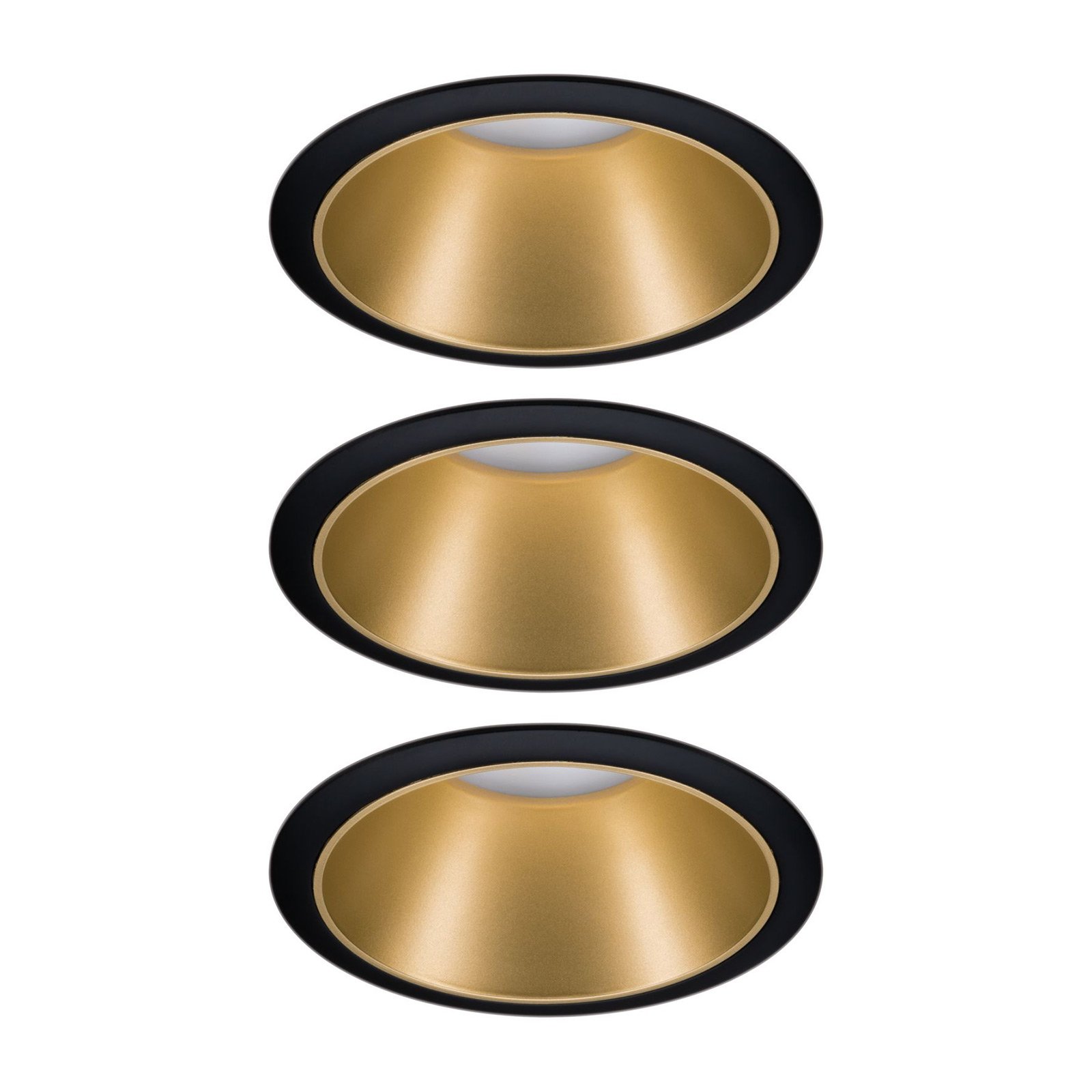 Paulmann Cole LED-Spotlight, kulta-musta 3 kpl