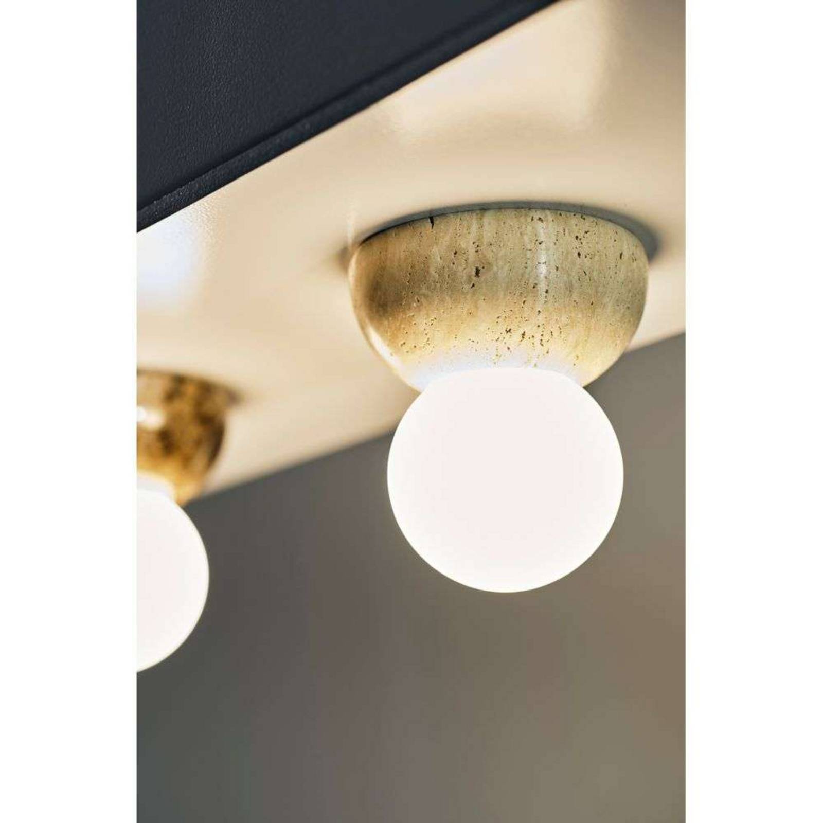 Globen Lighting Wandleuchte Torrano, beige, Ø 13 cm IP44 günstig online kaufen
