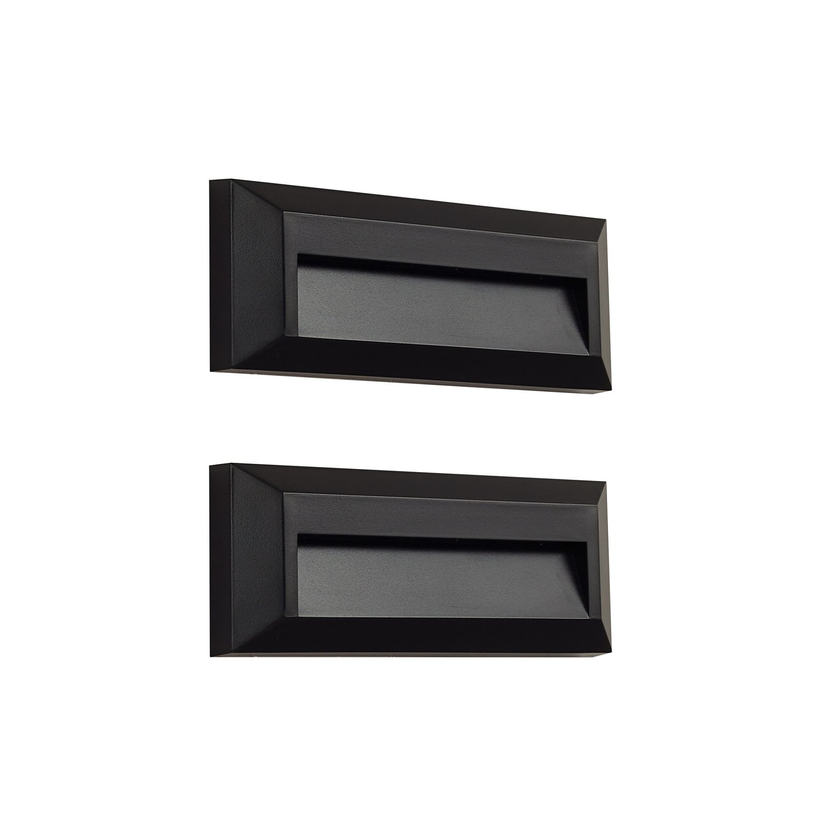 Lindby LED outdoor wall light Peker, black, set of 2, PC