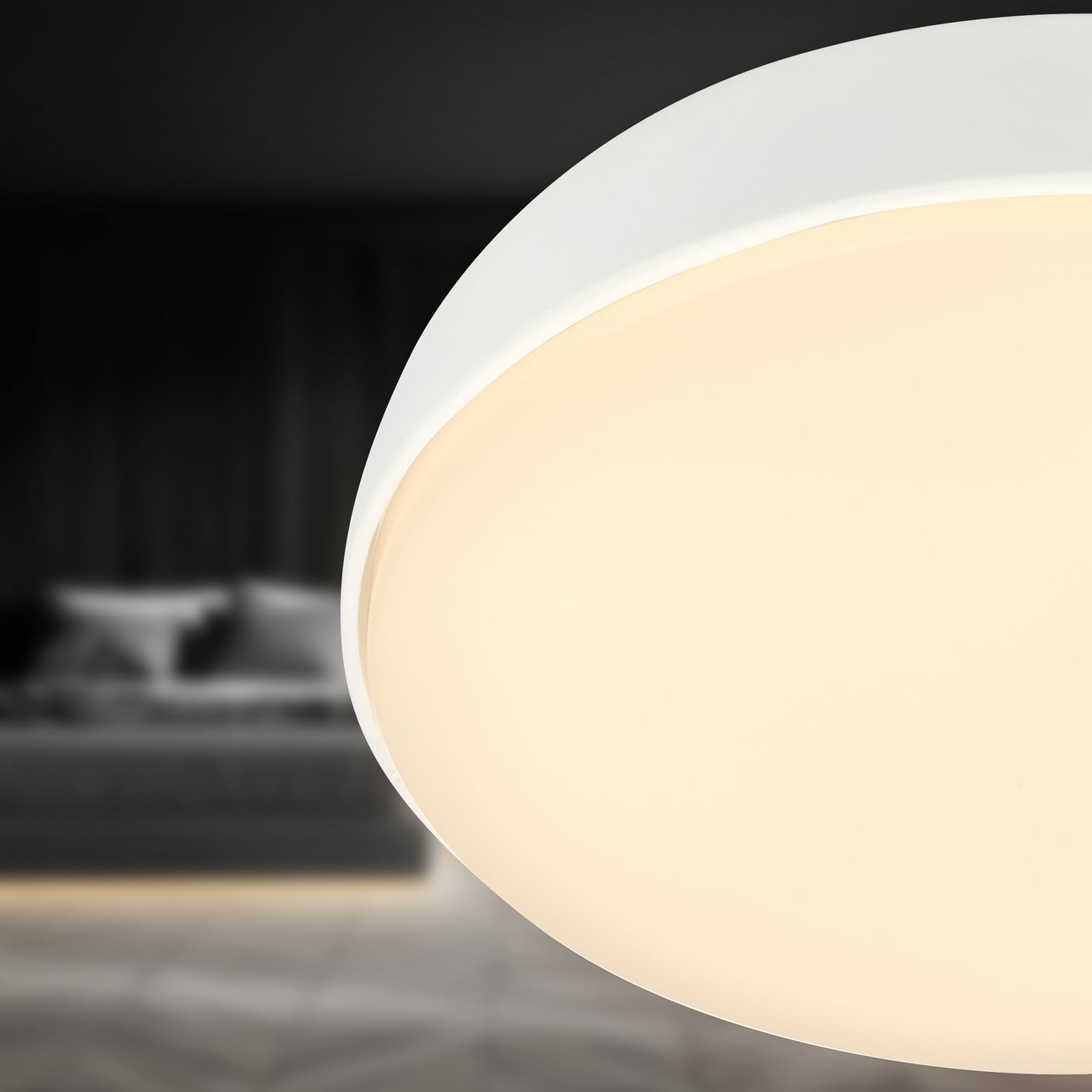 LED-taklampa Nikan, matt vit, Ø 28,5 cm, 3 000 K