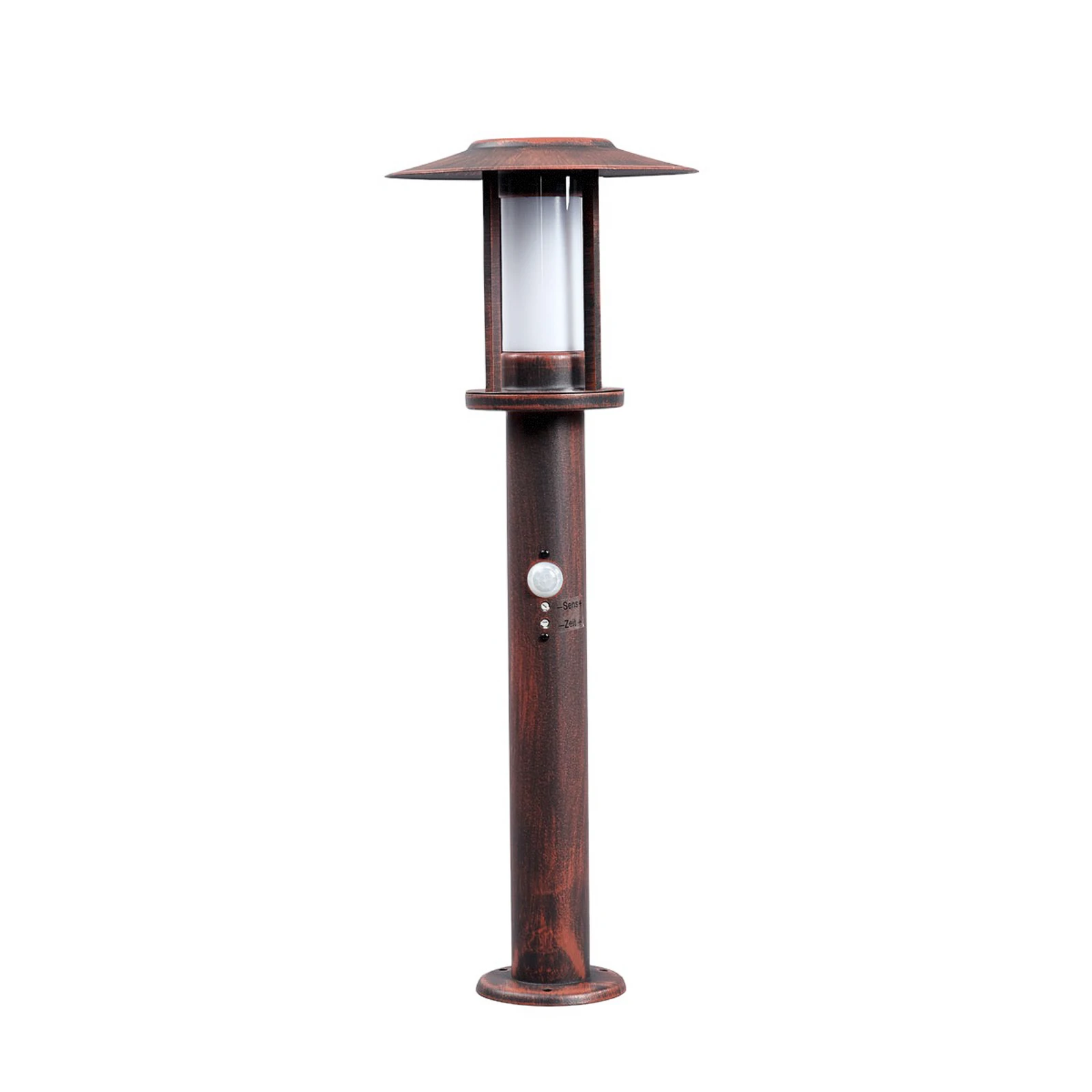 Φωτιστικό βάθρο LED Lindby Pavlos, 55 cm, χρώμα σκουριάς, αισθητήρας