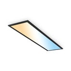Piatto A LED panel, black, 100 x 25 cm, remote control, 12.6 W