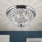 Plafond ceiling light, chrome/transparent, Ø 47 cm