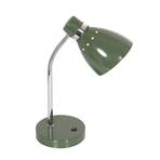 Spring table lamp, adjustable arm, green