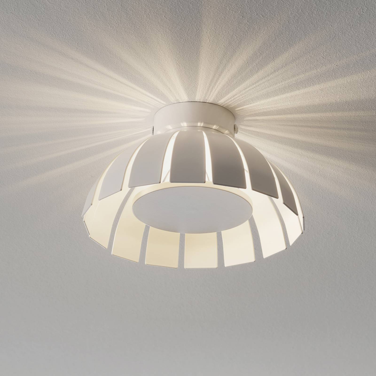 Witte LED design plafondlamp Loto, 20 cm