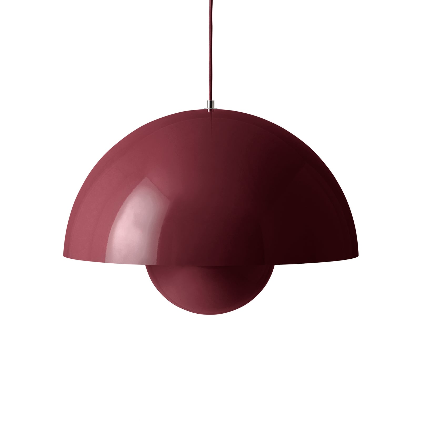 Lampada a sospensione Flowerpot VP2, Ø 50 cm, rosso scuro - &TRADITION