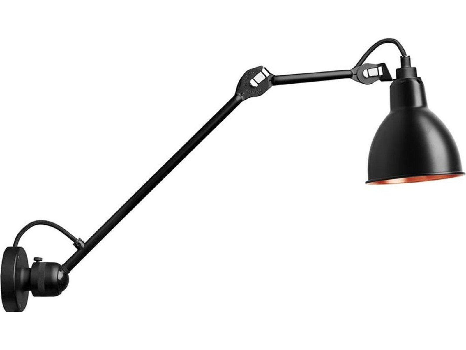 304L40 Nástěnné Svítidlo Black/Black/Copper - Lampe Gras