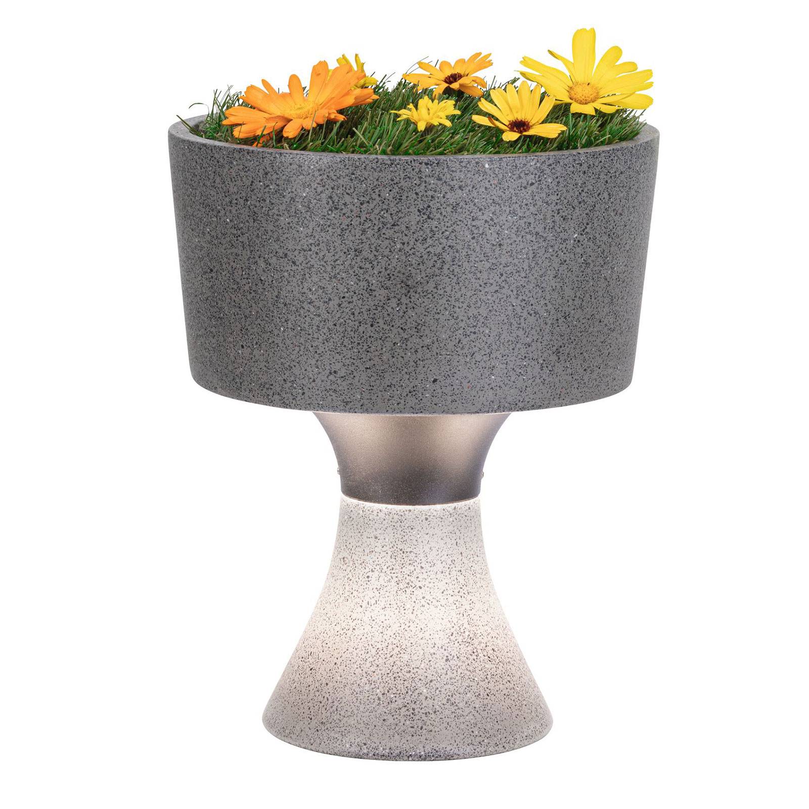 Paulmann Concrea LED decorative light, plant tub - Modern - Silver