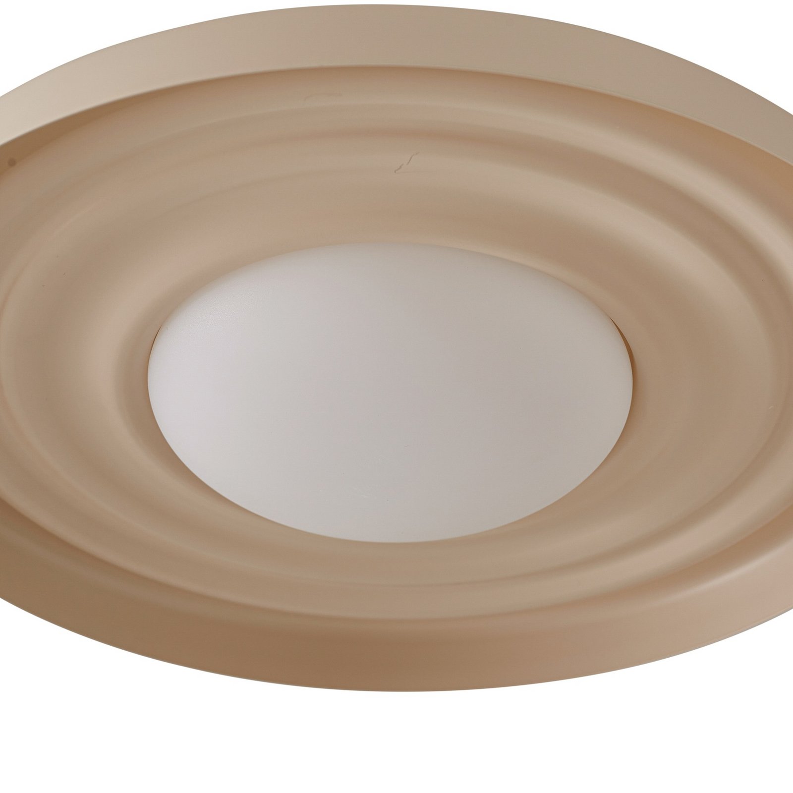 Lindby LED-Deckenleuchte Waves, beige, Ø 43 cm, Metall