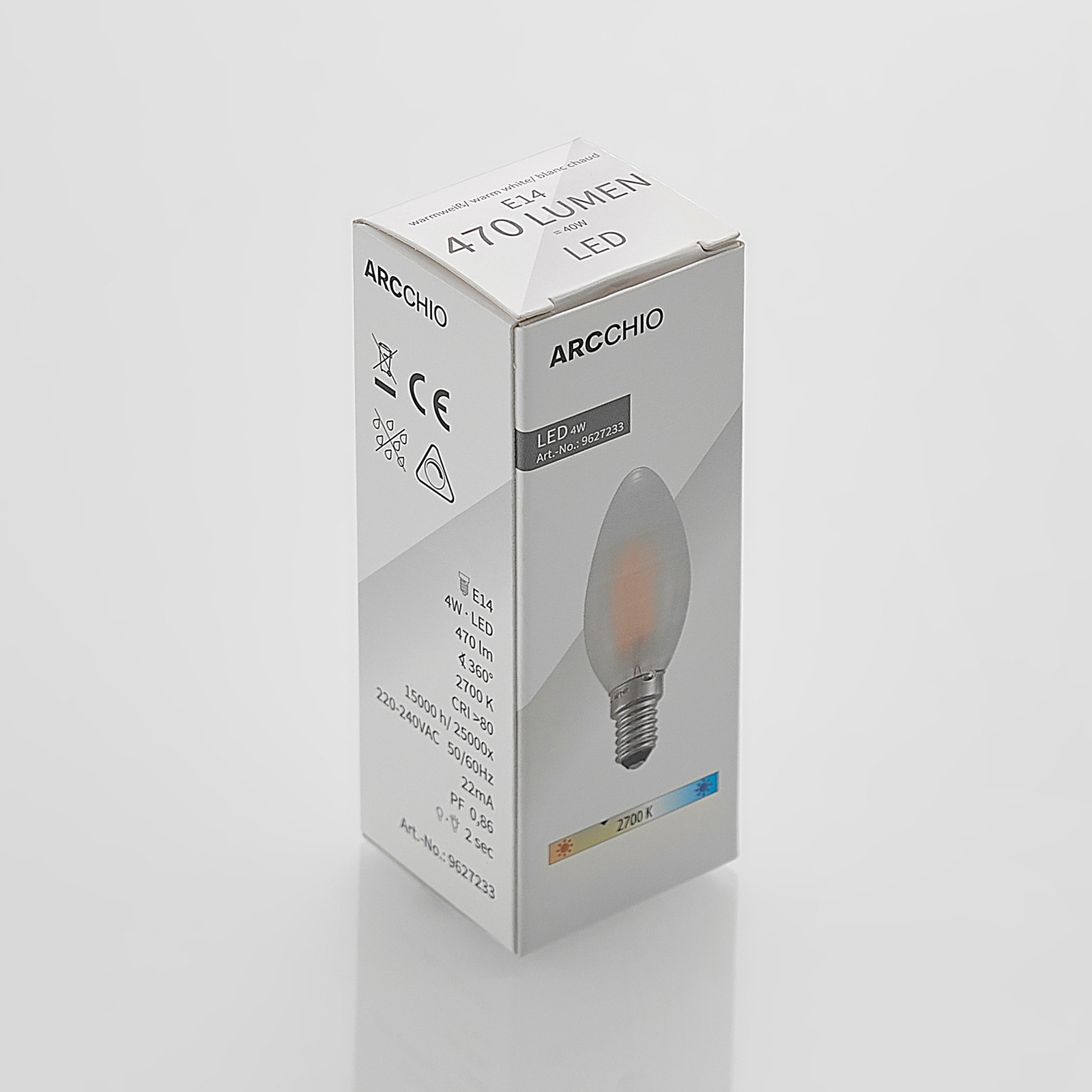 Ampoule LED E14 4 W 2 700 K bougie dim mate x3