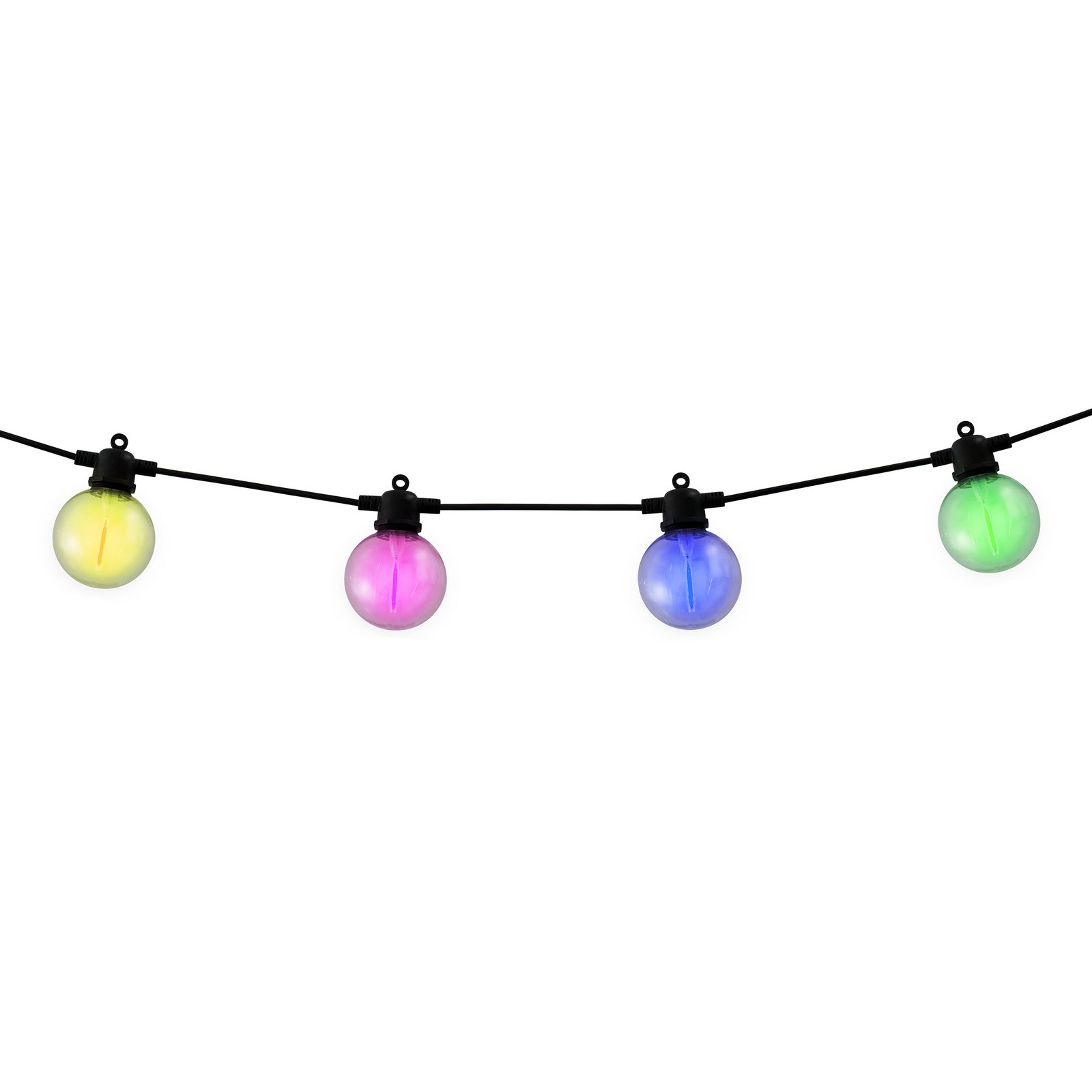 LED-Solar-Lichterkette CADENA, RGB, schwarz, 10-flg., 10 m