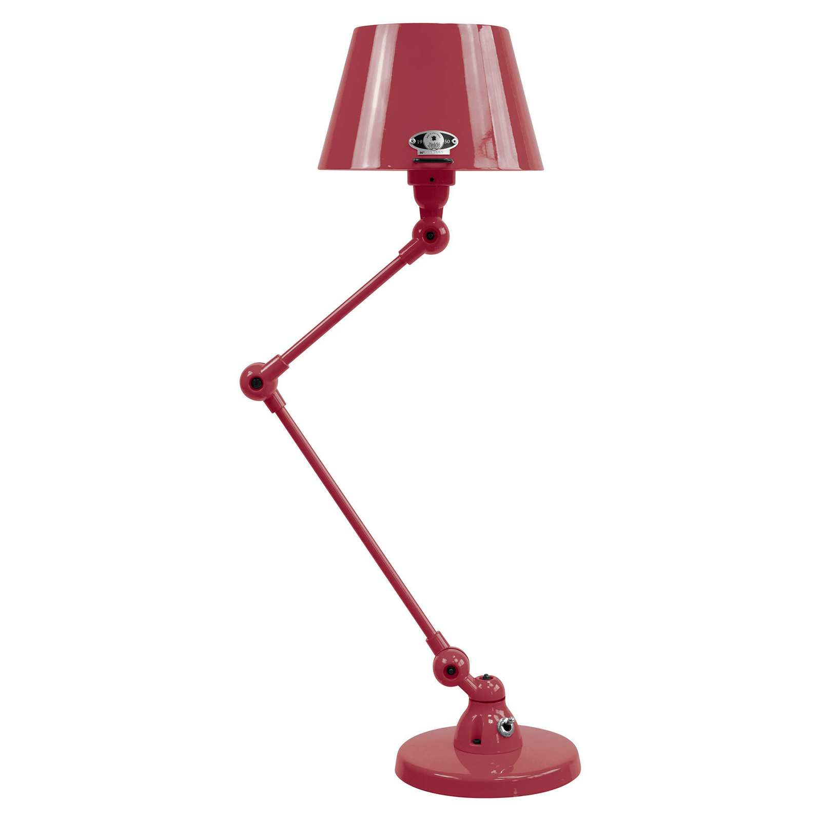 JIELDÉ Jieldé Aicler AID373 table lamp, burgundy, for Living / Dining Room, aluminium, steel, E14, 25 W, energy efficiency: A++, H: 59 cm