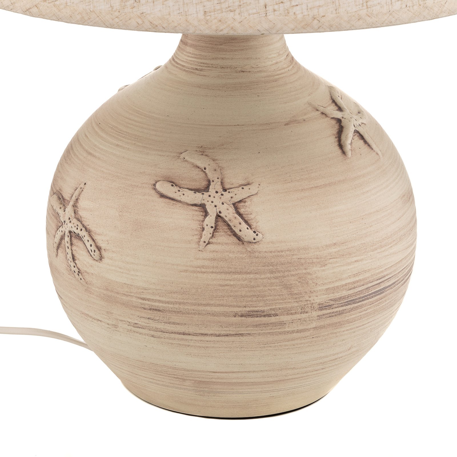 Tafellamp Marina, hoogte 61 cm, zeester-decoratie