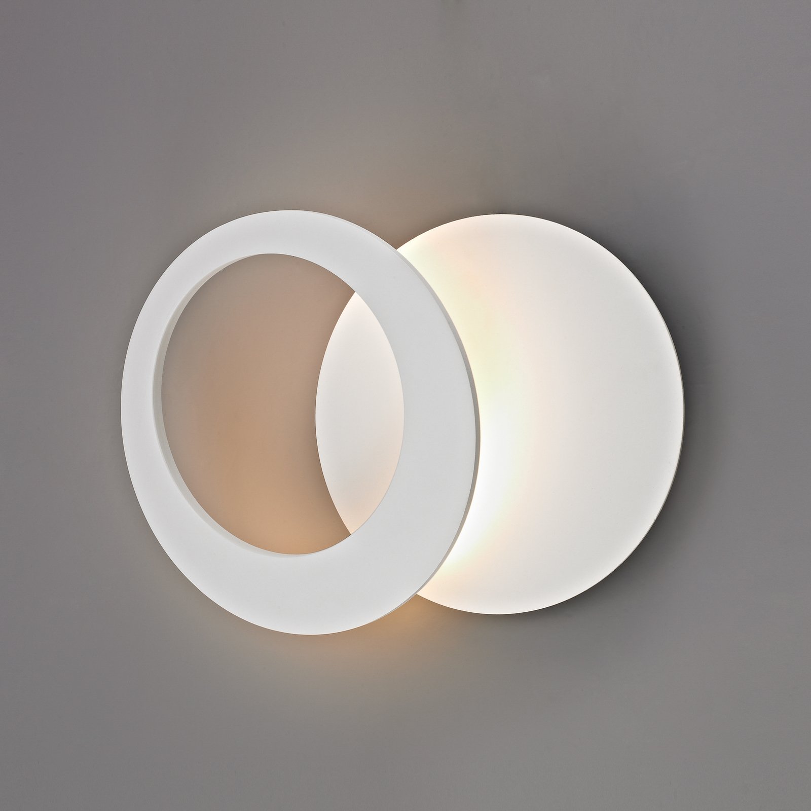 Toronto LED wandlamp, wit, Ø 22 cm, aluminium, verstelbaar
