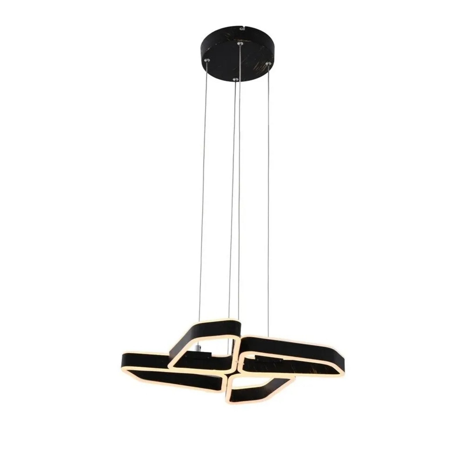 Quinn 4 Závěsná Lampa Black/Gold - Lucande