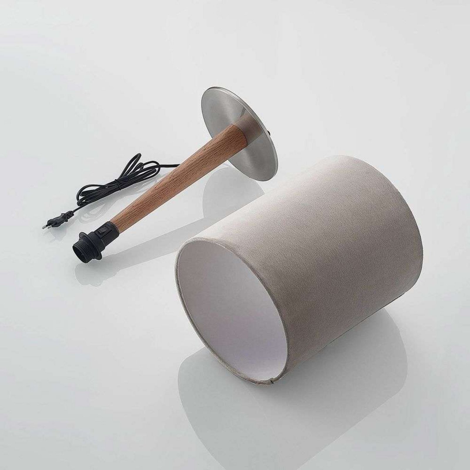 Heily Cylinder High Table Lamp Grey - Lucande
