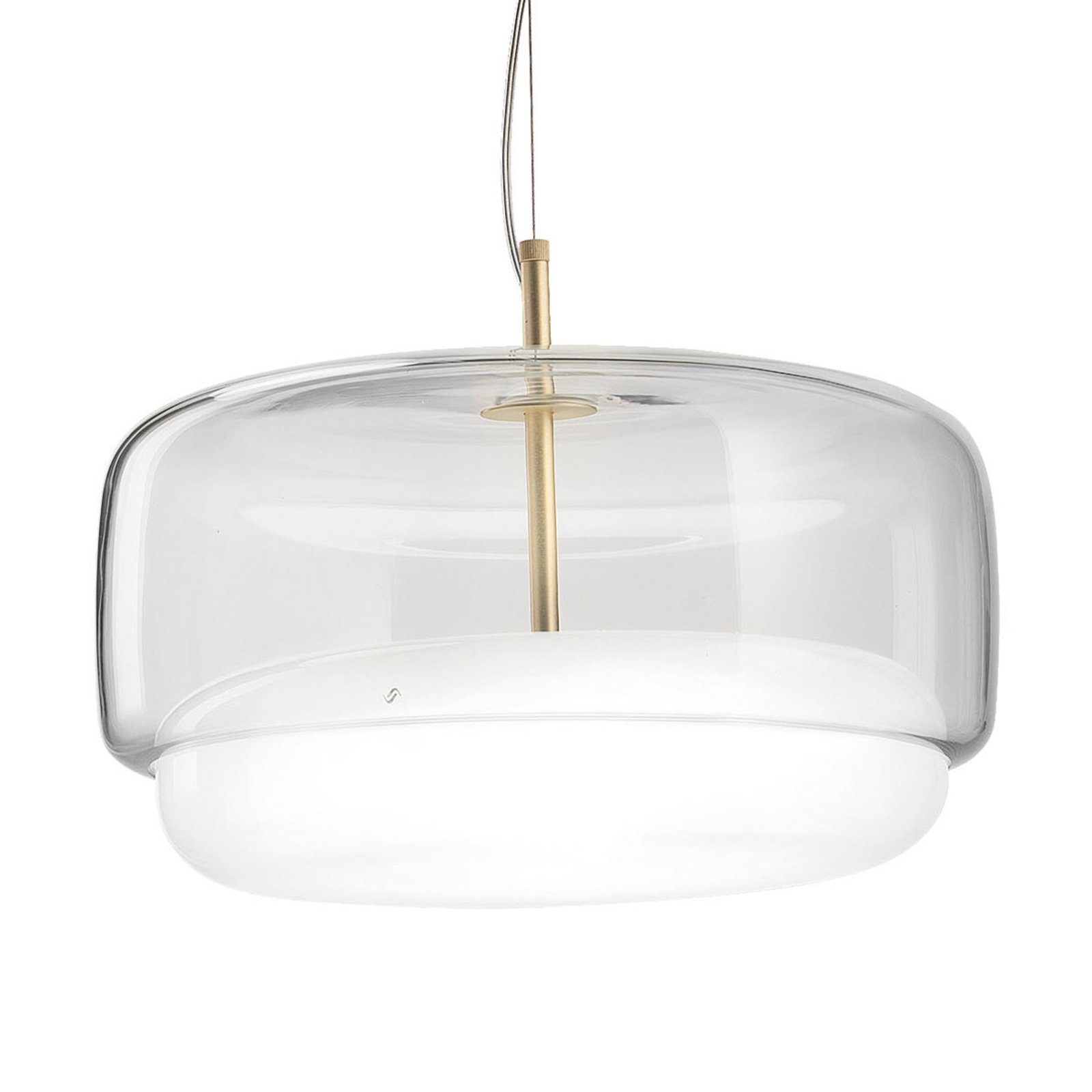 Suspension LED Jube SP G verre, transparent/blanc