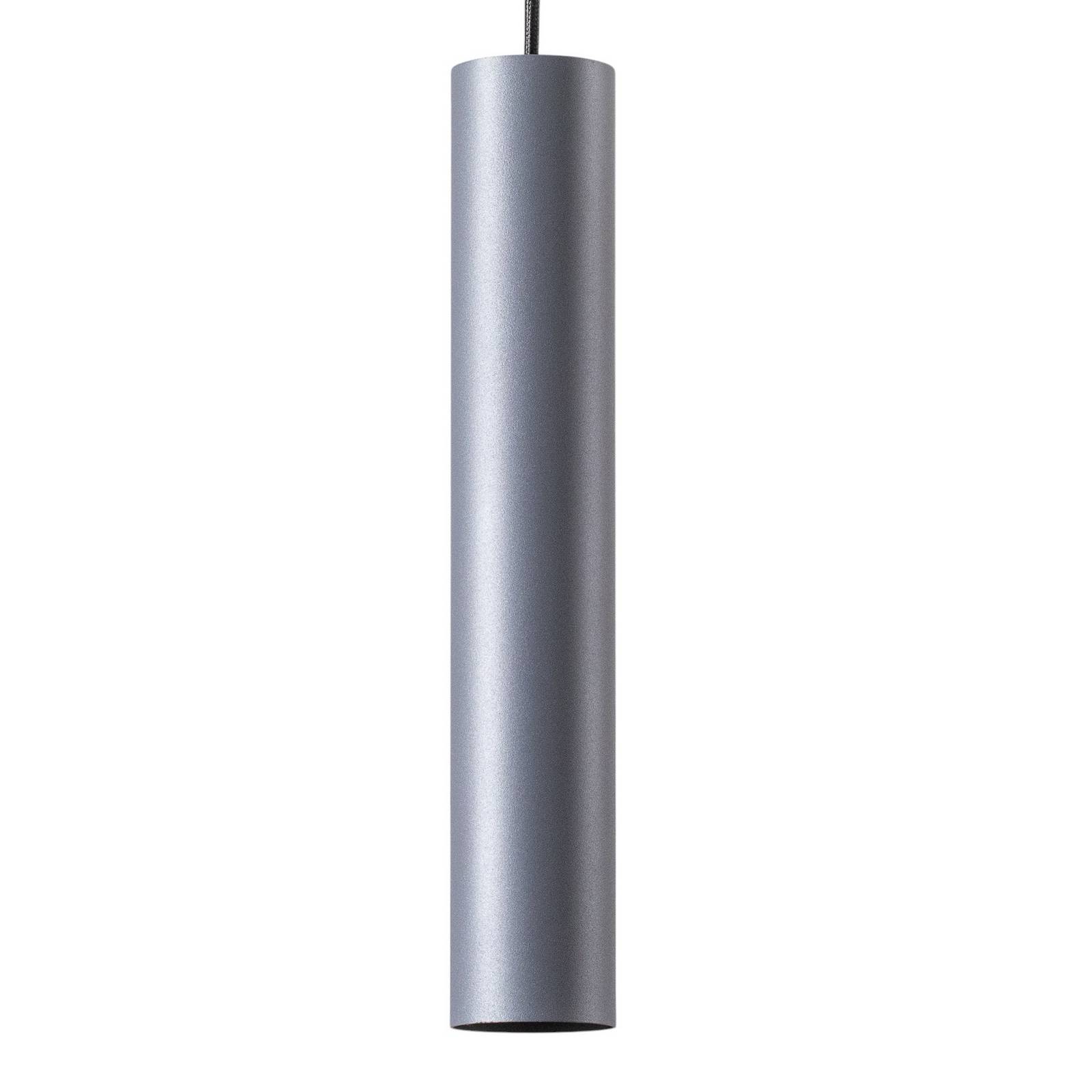 Lampa wisząca Brenta, szary, stal, długość 110 cm, 5-punktowa