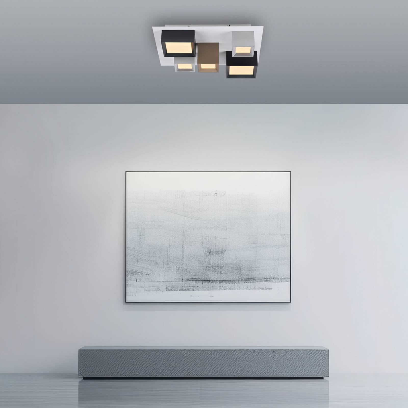  Pure Pure Manhattan Led Ceiling Lamp, Multicoloured, 5-bulb, Cct 