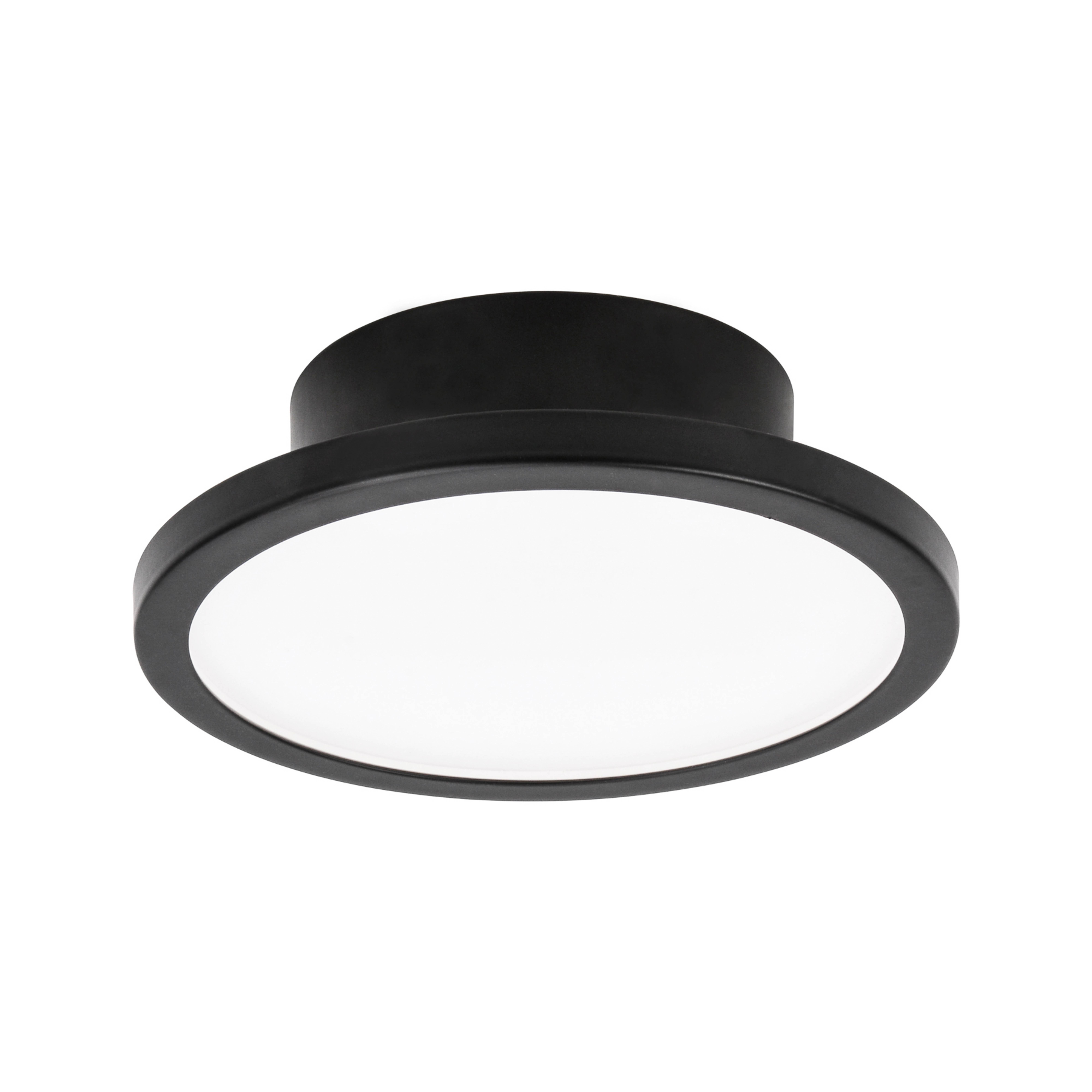 LightMe Plafón LED Aqua Ø 14,7cm negro