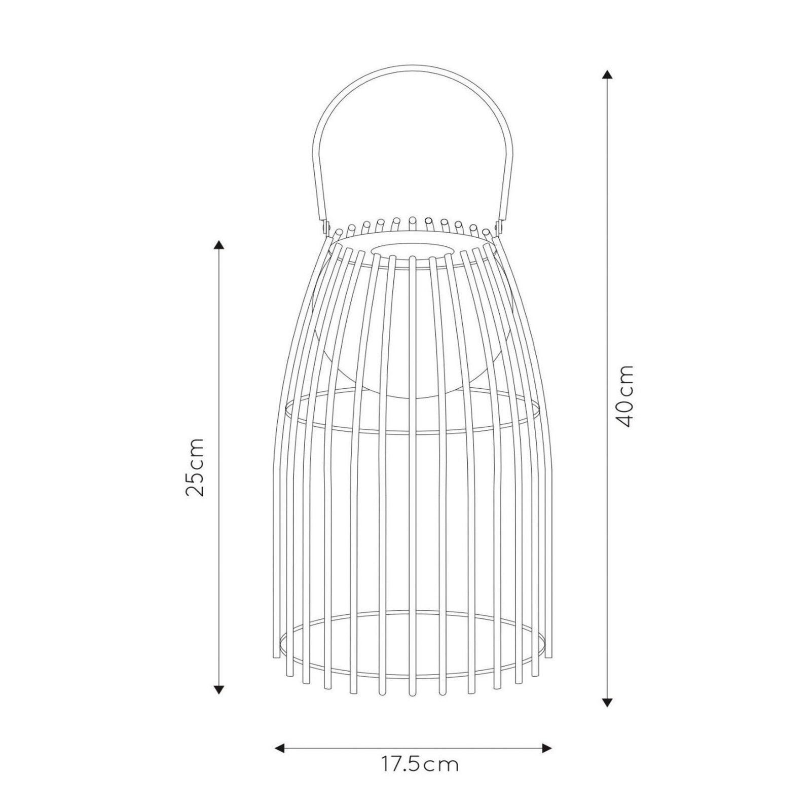 LED stalinis šviestuvas "Fjara", rūdžių spalvos