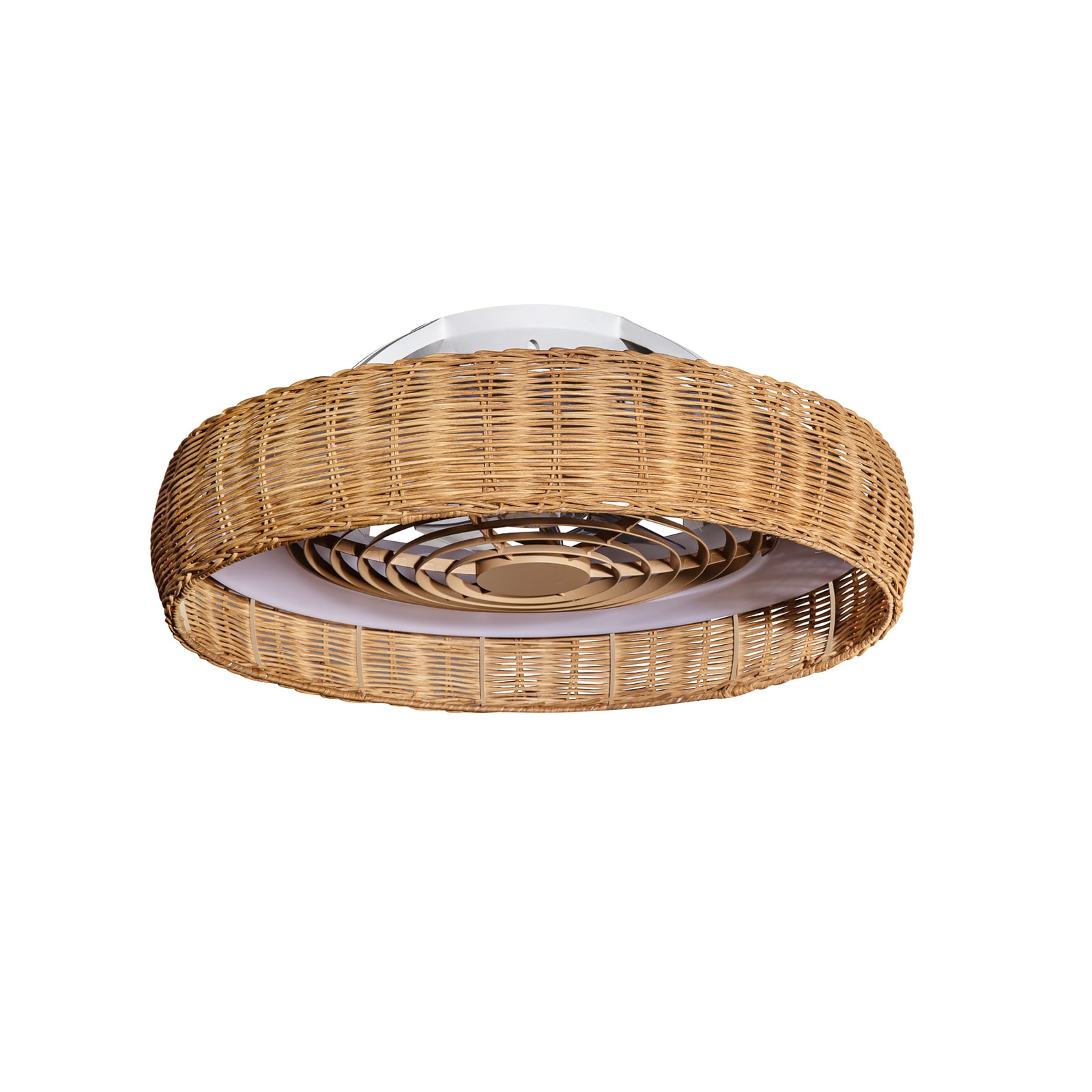 LED plafondventilator Kilimanjaro, CCT, rotan - Mantra