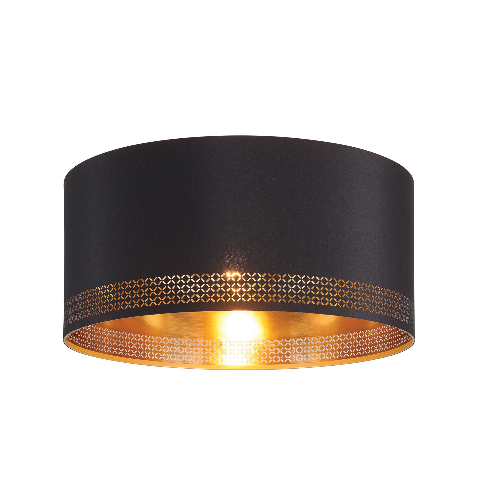 Deckenleuchte Esteperra mit Stanzung schwarz/gold