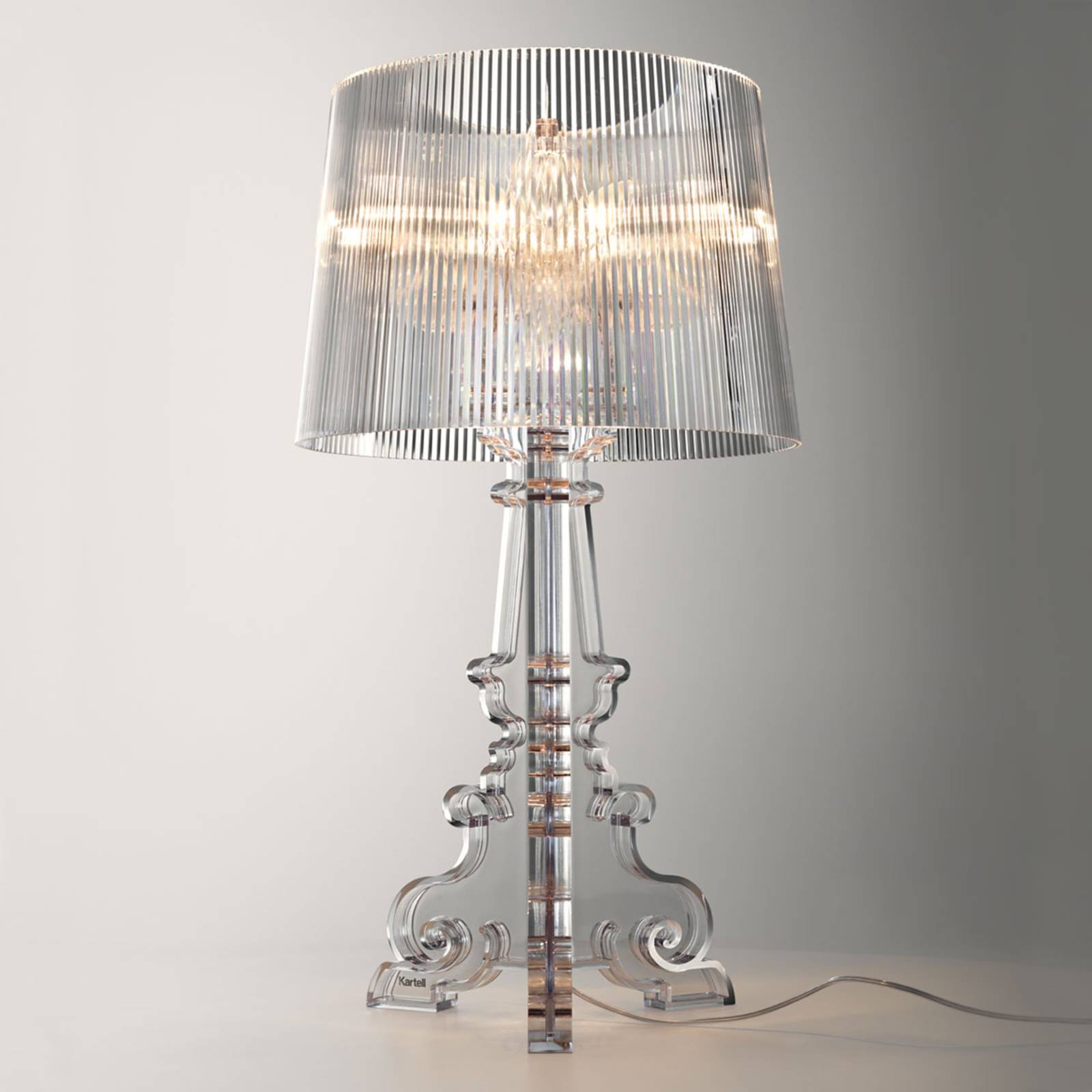 Kartell Bourgie - lampa stołowa LED, przezroczysta
