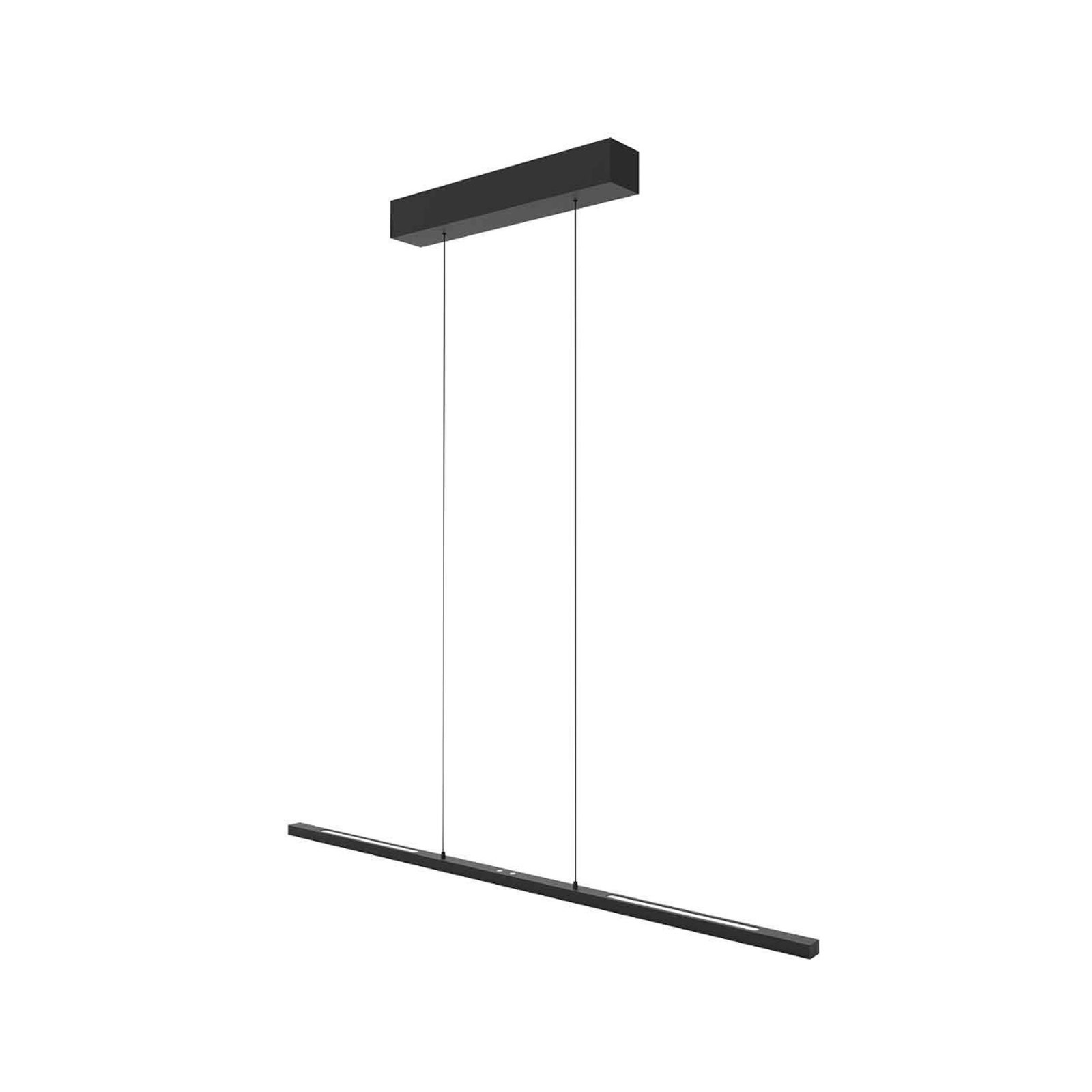 Lampă suspendată LED Bande, sus/jos, negru, 120 cm, CCT, dimabil