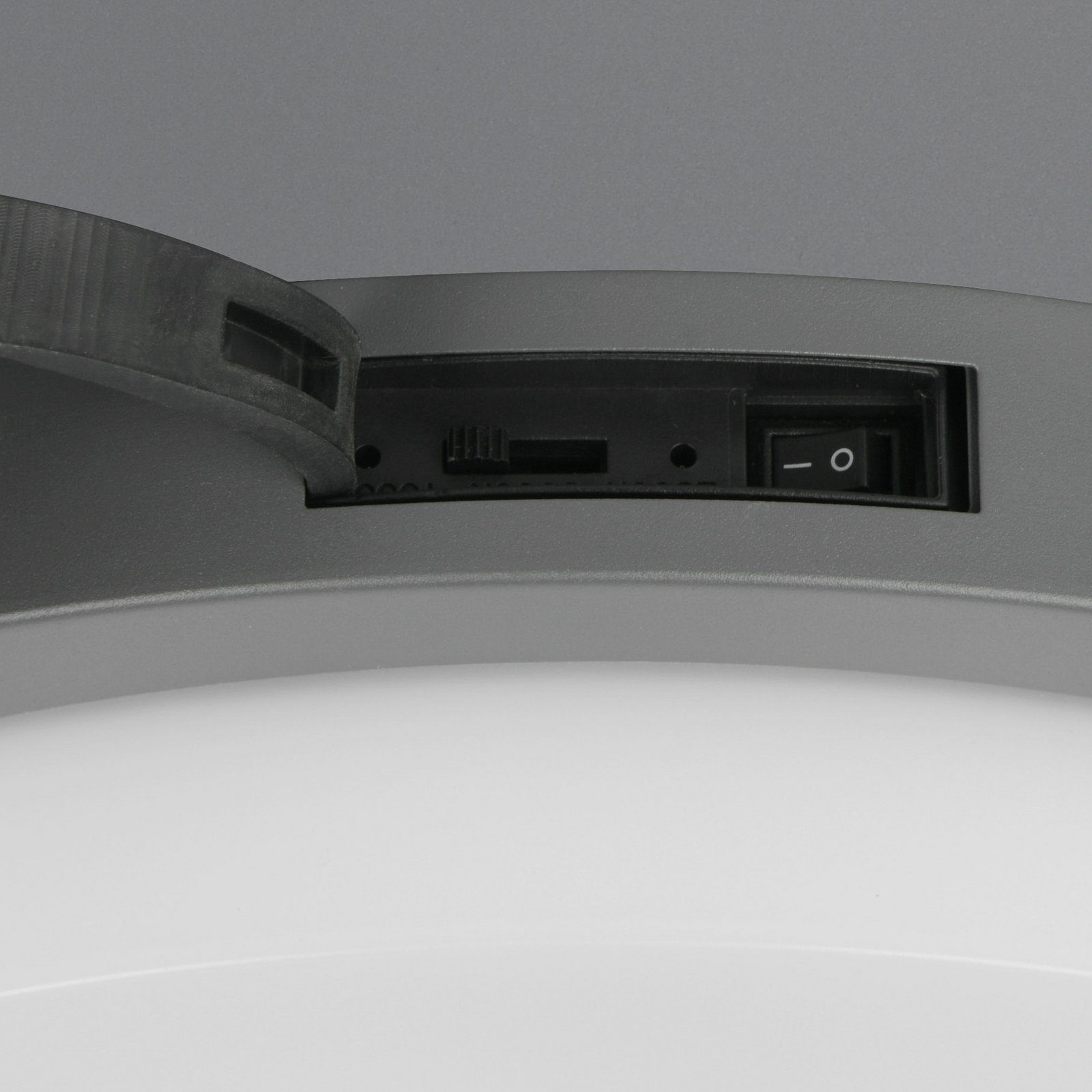 LED-Außenwandleuchte Bermejo, rund, Sensor, CCT, anthrazit