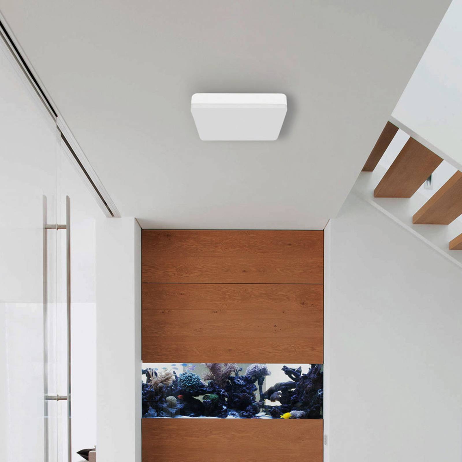 LED badkamer plafondlamp Square + bewegingsmelder