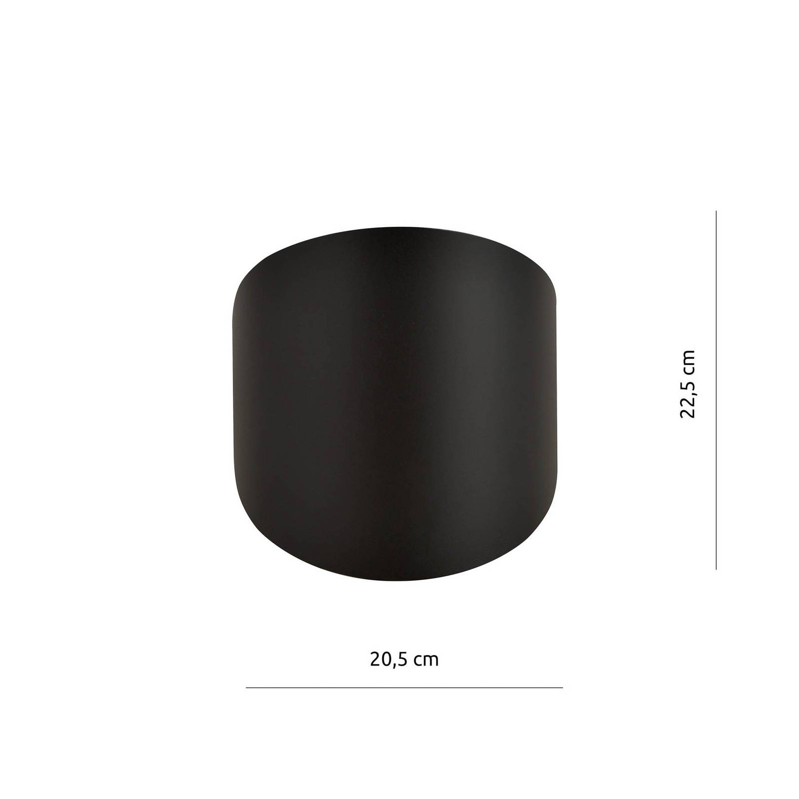 Lampa sufitowa forma 3, czarna, 20,5 x 22,5 cm