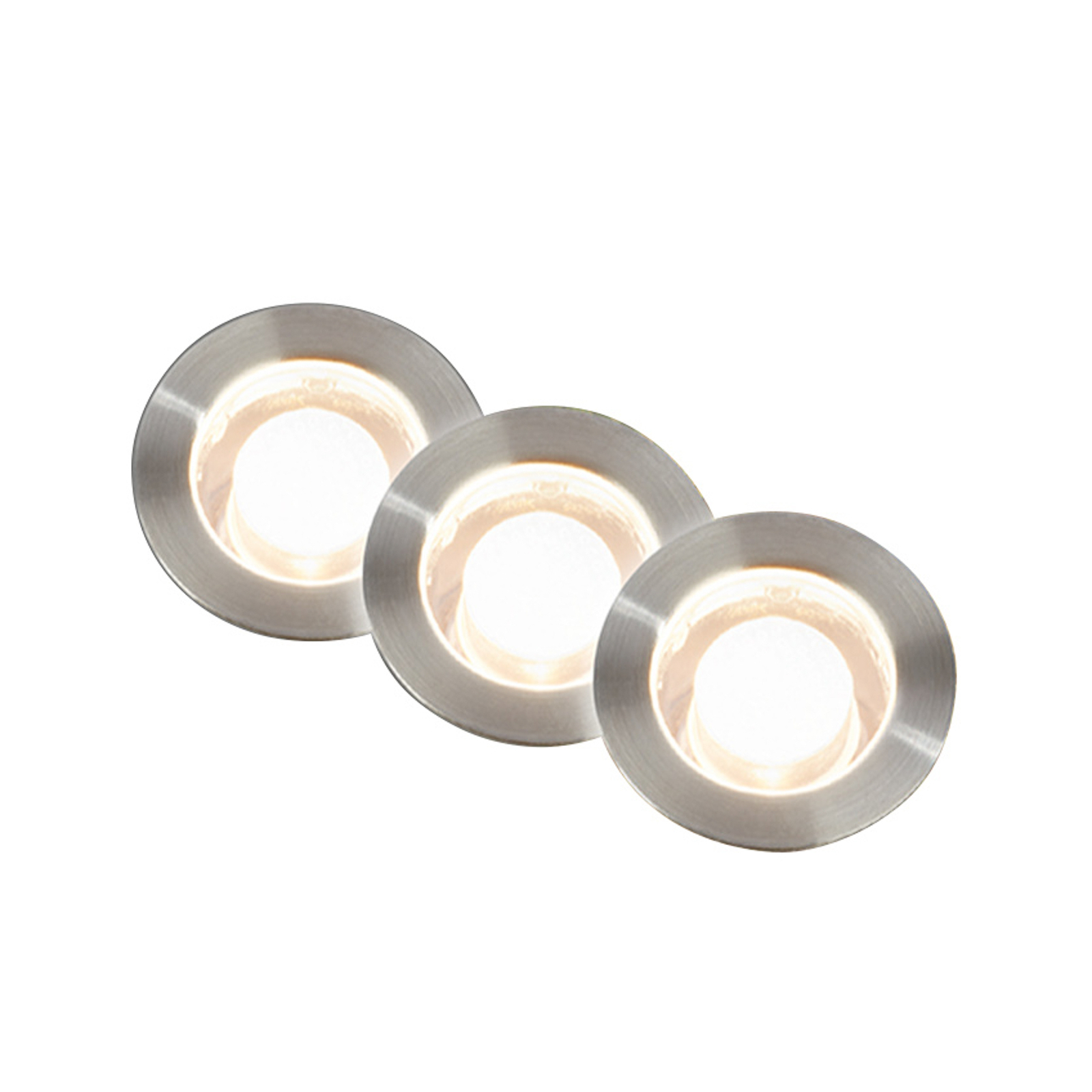 Zapuštěné LED reflektory 3912032 IP67 12V 3x startovací sada Ø3cm nerezová