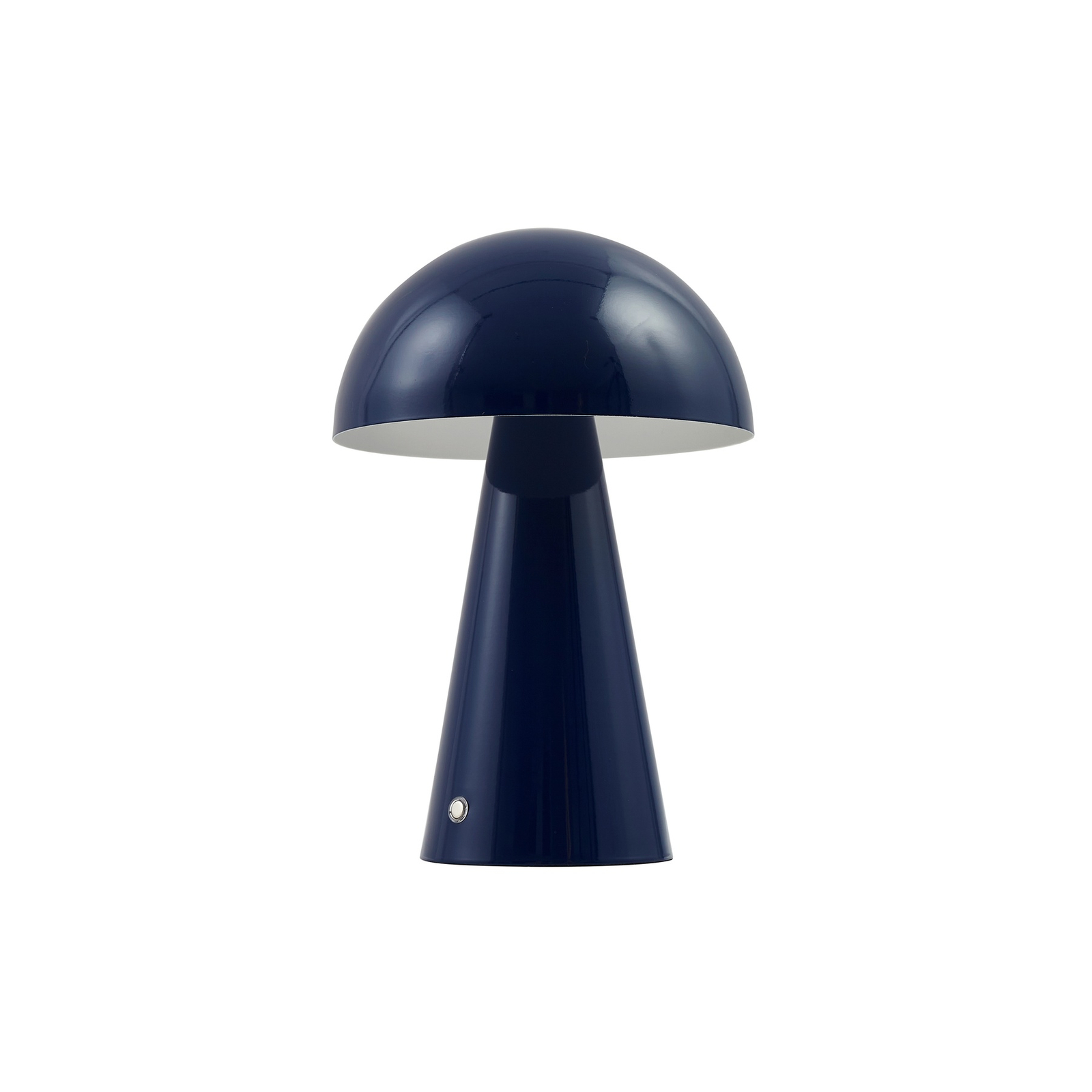 Lindby Lampe de table LED rechargeable Nevijo, bleu, Ø20cm, USB, variateur