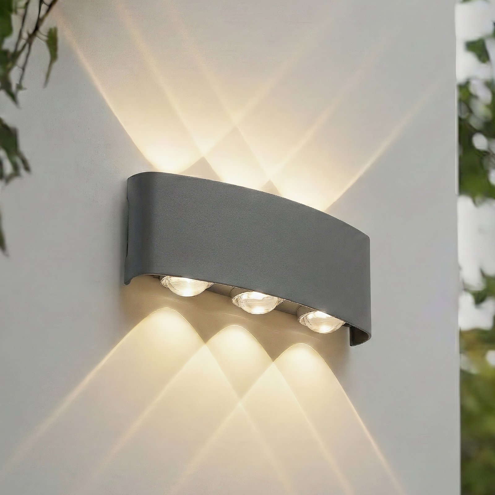 Lindby LED-välisvalgustid Ithan, 3-osalised, antratsiit, 17 cm