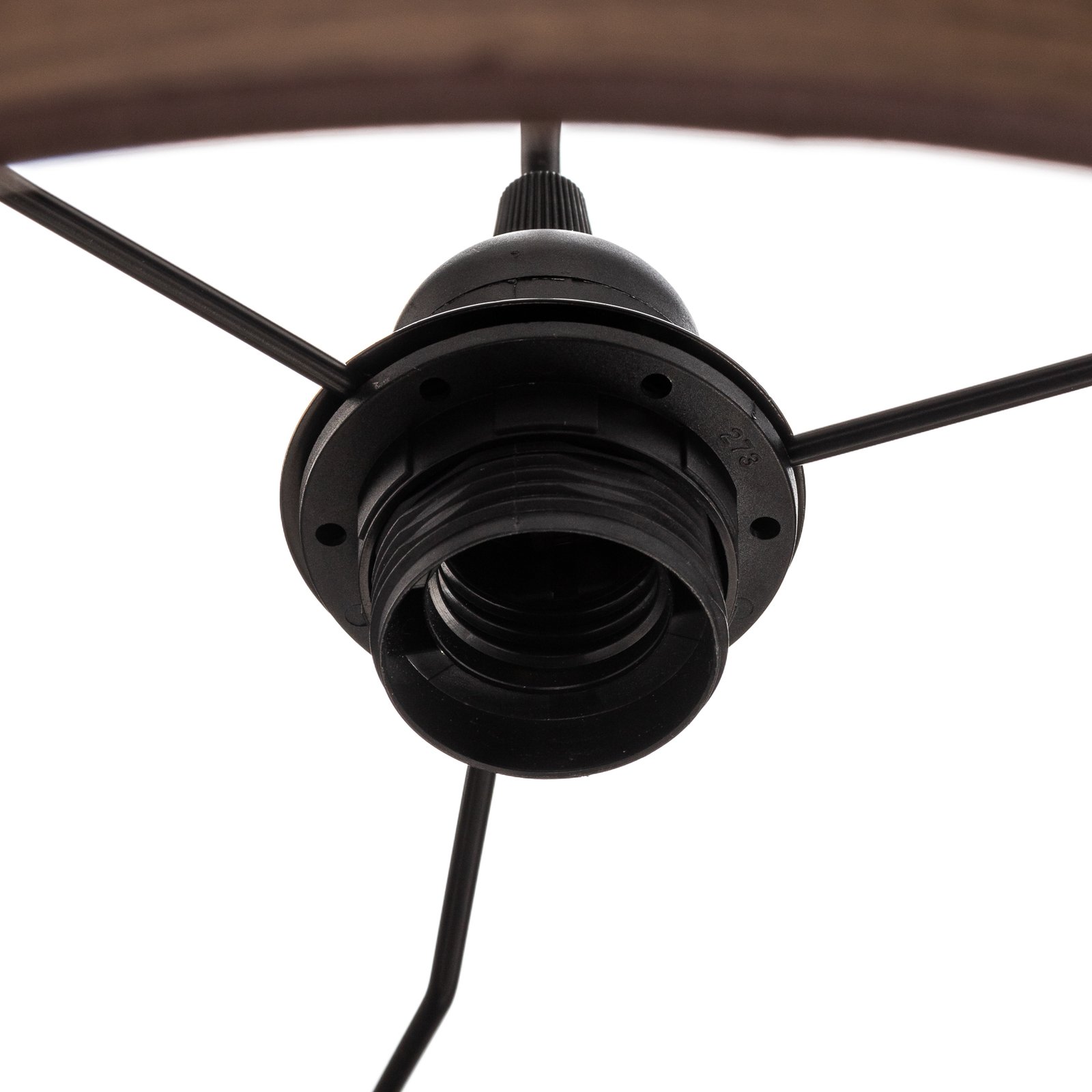 Euluna Levo hanglamp, Ø40cm eiken donker/zwart