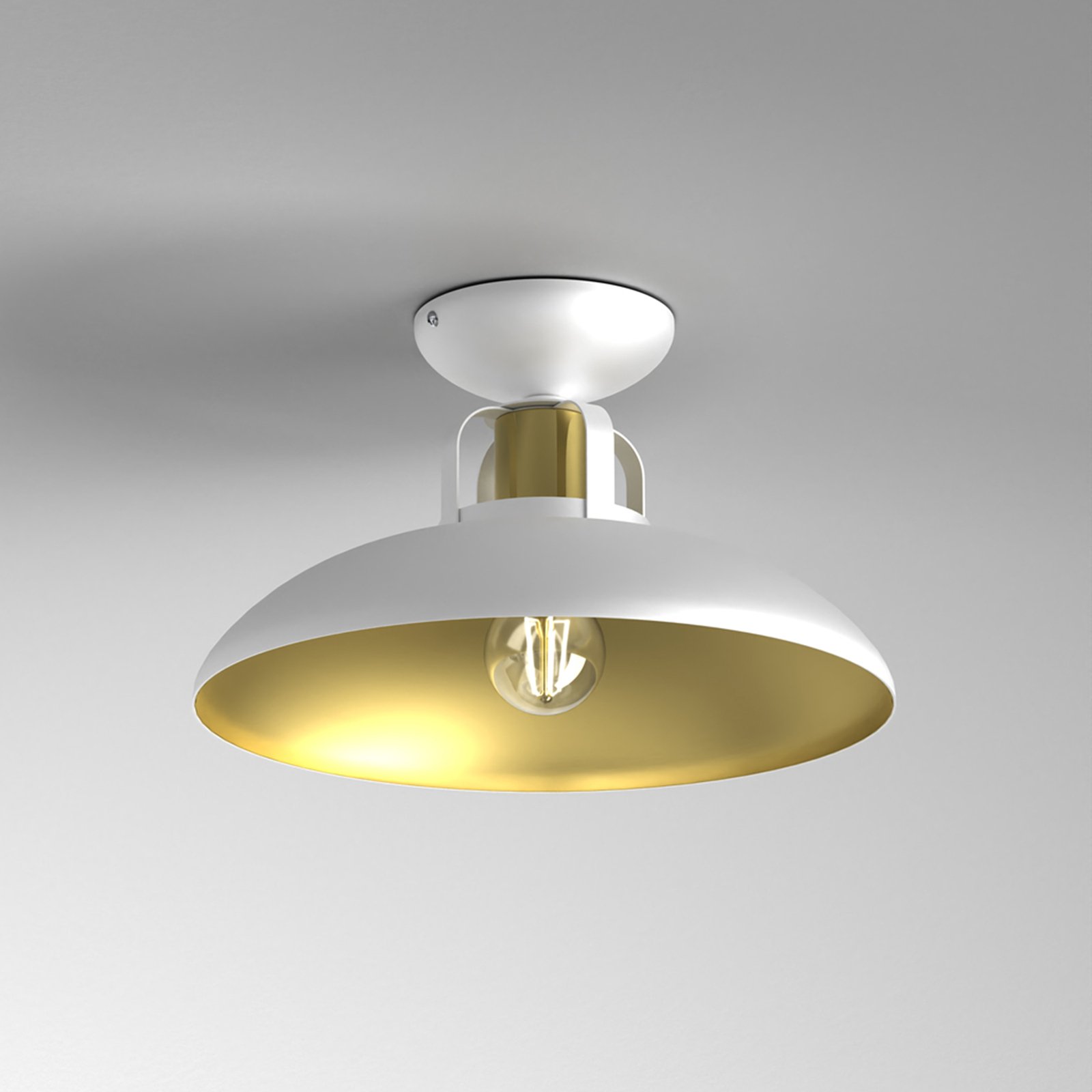Felix ceiling lamp, white/gold