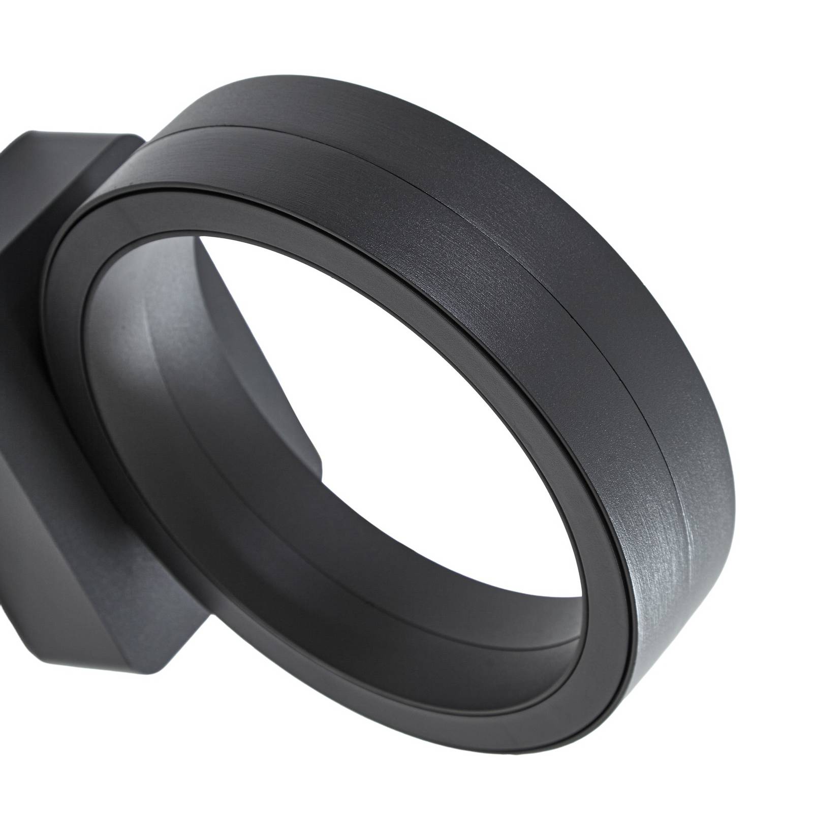 Lindby kinkiet zewnętrzny LED Selviro, antracyt, Ø 20 cm, IP65