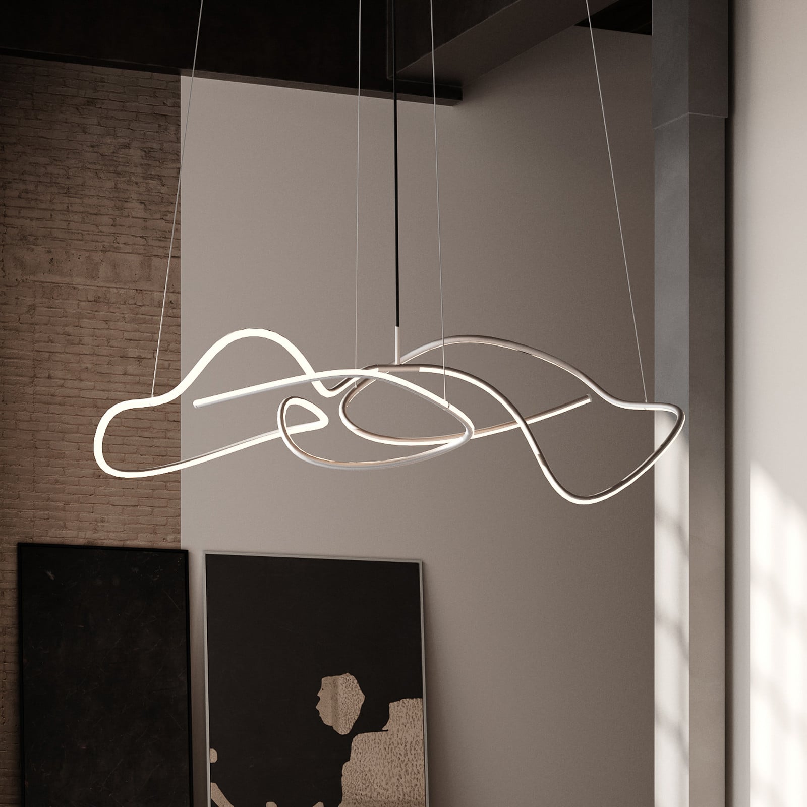 Ghost LED-hængelampe, 155 cm, krom 101 COPENHAGEN - Stue - Design - Aluminium - Med én lyskilde