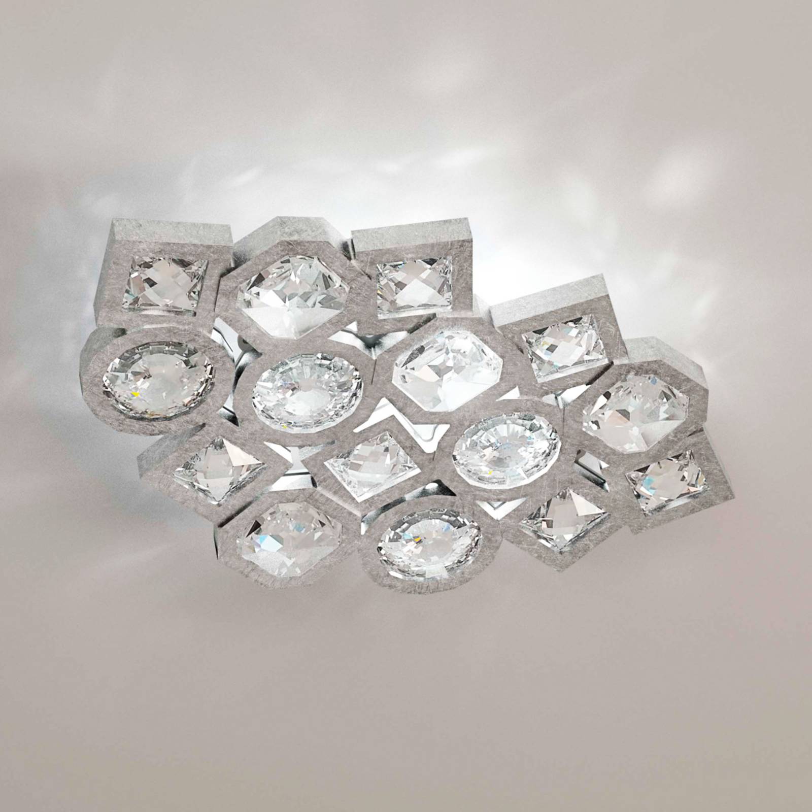 Mozaïek-LED wandlamp Stardust in zilver