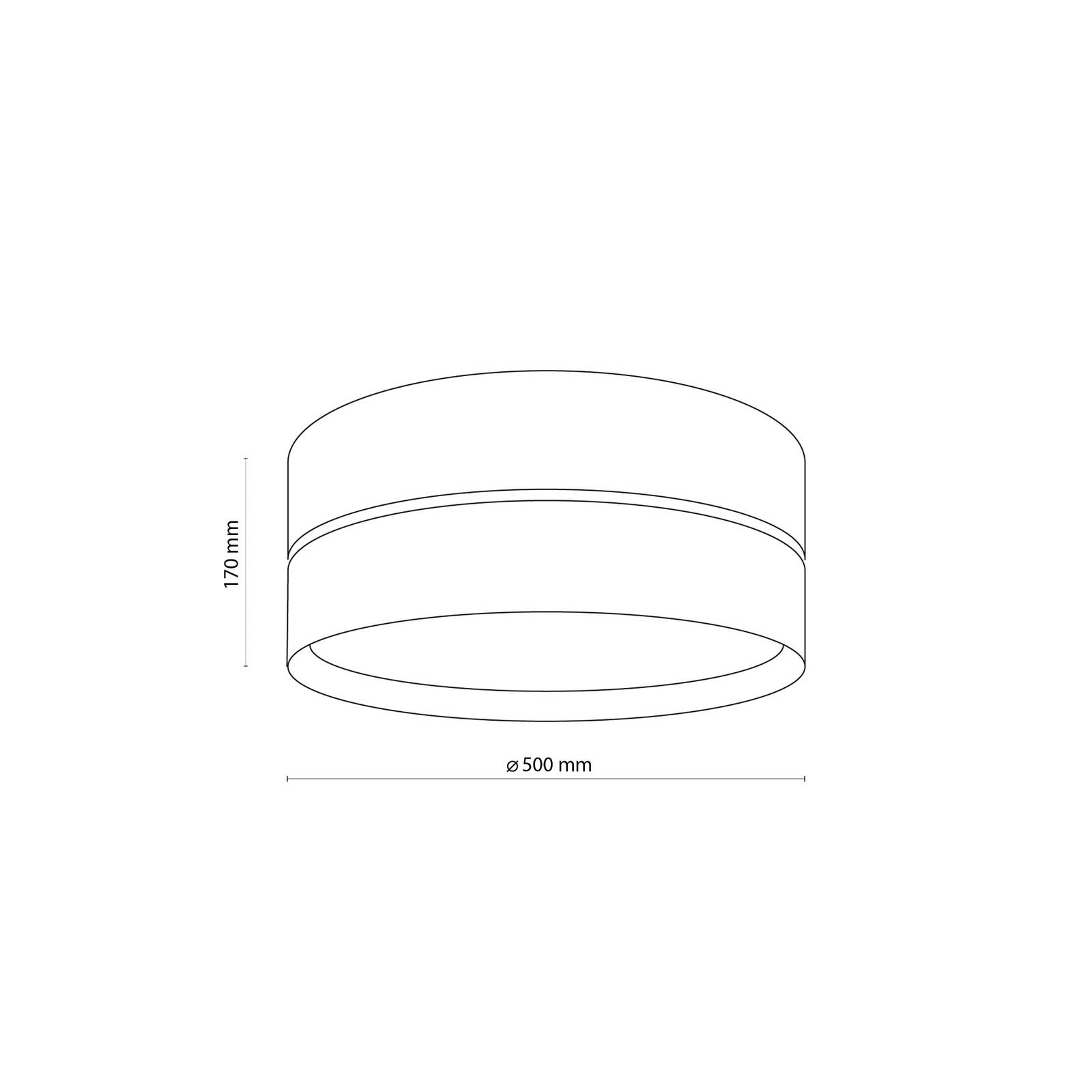 Lampa sufitowa Nicol, czarna, wygląd drewna, Ø 50 cm, 4 x E27