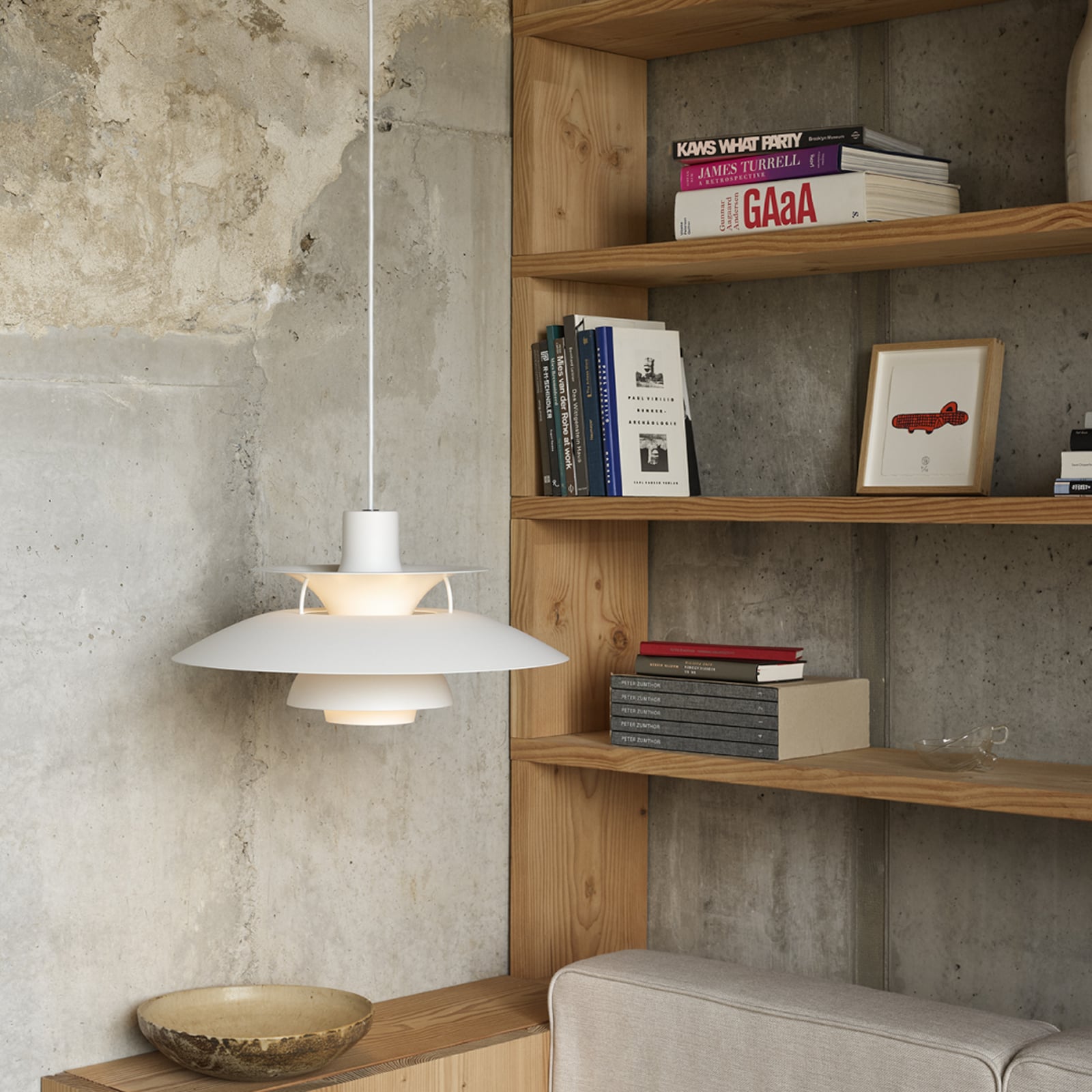 PH 5 Závěsná Lampa Monochrome Pale Blush - Louis Poulsen