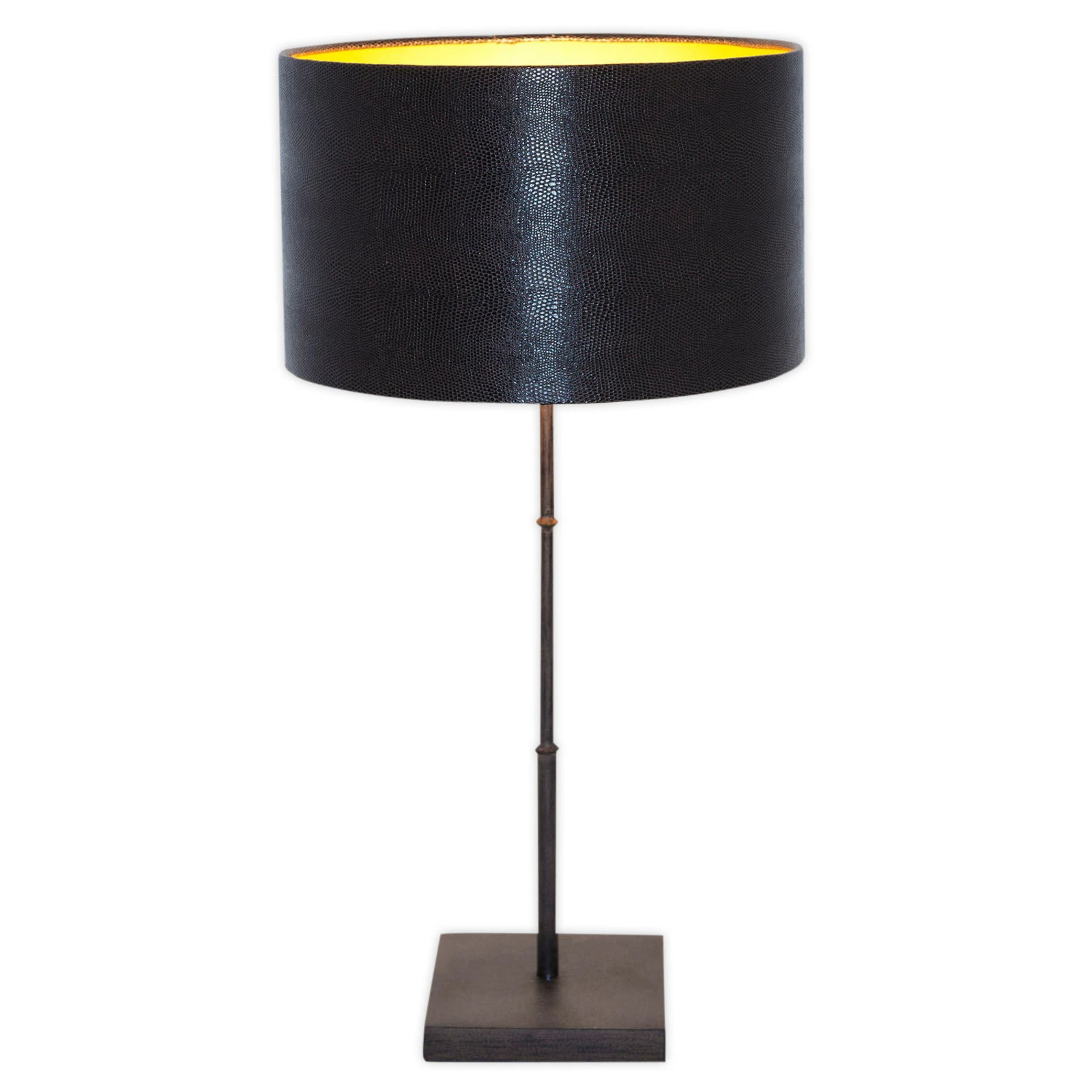 Tafellamp bamboe, bruin-zwart goud