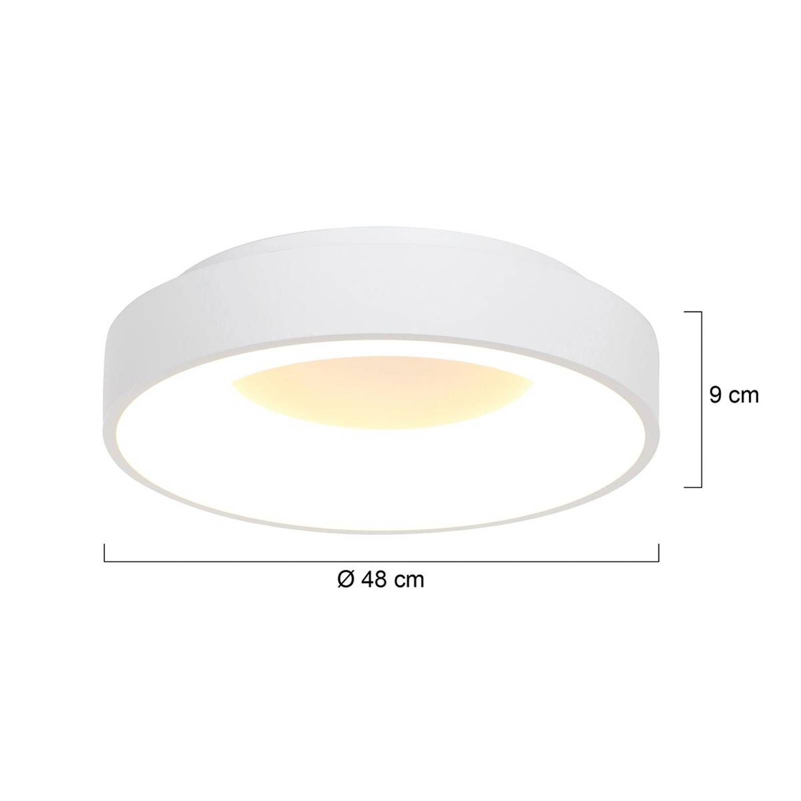 Steinhauer Ringlede LED-taklampa 2.700 K Ø 48 cm vit metall