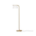 Maytoni glass floor lamp Cabaret, brass, height 126.5 cm
